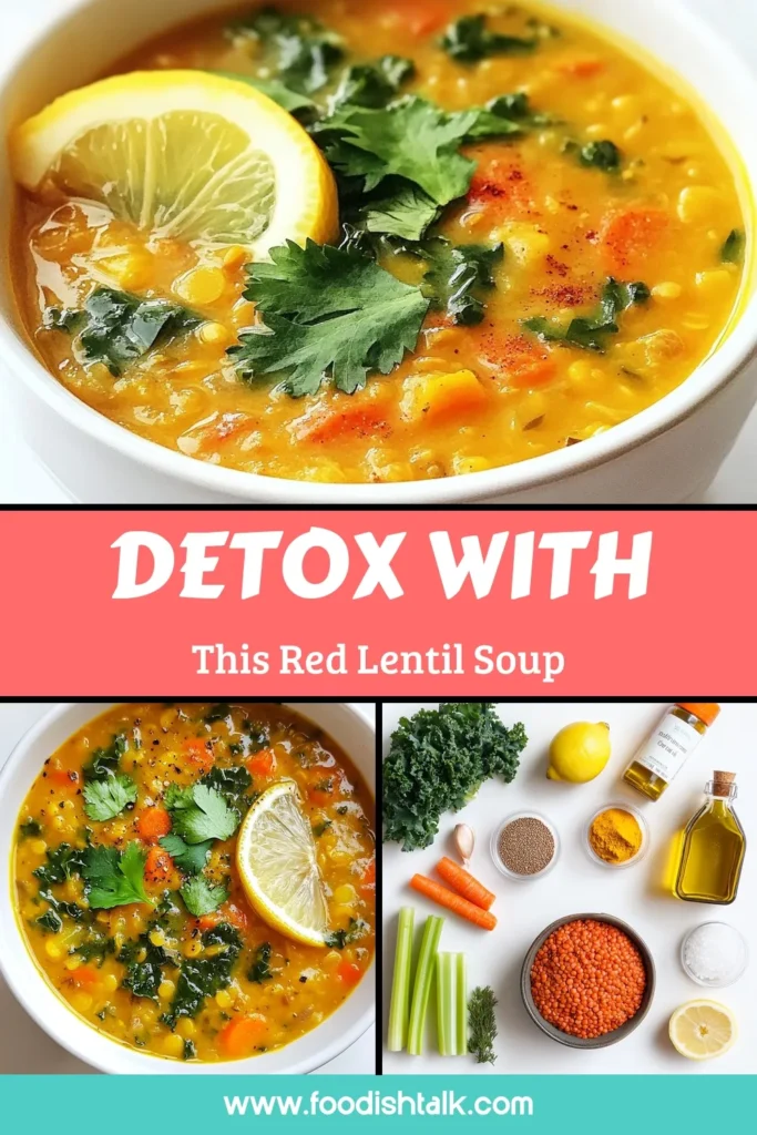 Discover the ultimate red lentil soup recipe that’s both delicious and nutritious! This detox soup is healthy, vegan, and packed with red lentils nutrition, making it perfect for your meal prep. In just 45 minutes, you can whip up this easy vegetable soup filled with vibrant flavors and nourishing ingredients. Perfect for a cozy night in or a detox after indulgence. Try this vegan detox recipe now and elevate your wellness journey! #RedLentilSoup #DetoxSoup #VeganRecipes #HealthyEating