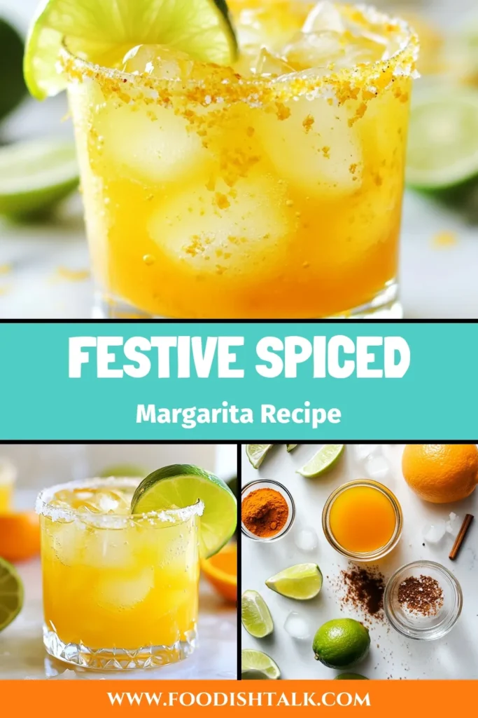 Get ready to impress your guests with this delightful holiday margarita recipe! This spiced margarita blends fresh lime and orange juice cocktail with the sweetness of agave syrup, perfect for festive cocktails for Christmas. With a hint of cinnamon, nutmeg, and ginger, this drink will be a hit at any gathering. Follow our simple steps for a refreshing twist on traditional margaritas. Save this recipe now and enjoy the holidays! #HolidayMargarita #FestiveCocktails #CocktailRecipes #MargaritaTime