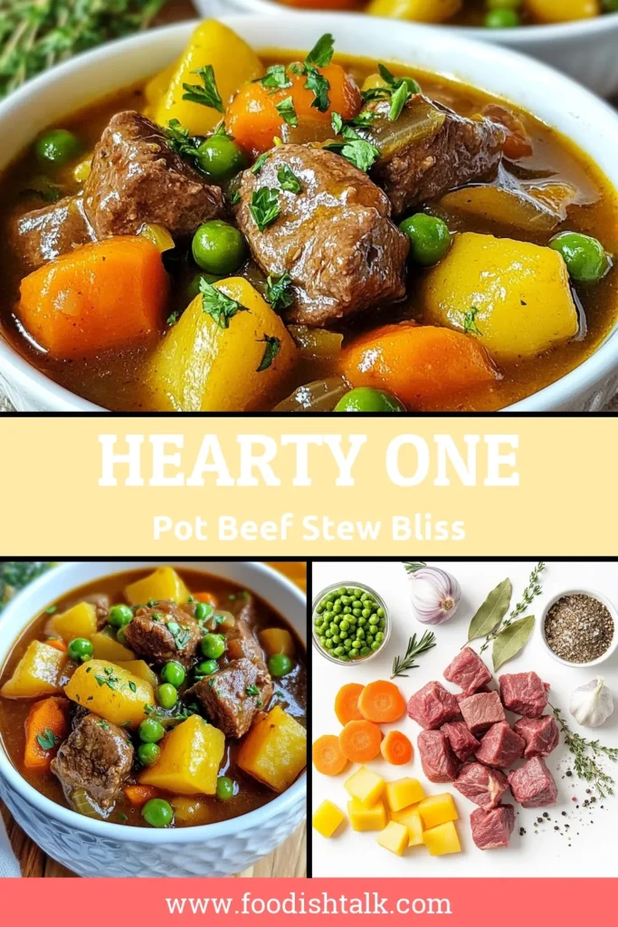 Looking for a comforting recipe? Try this easy one-pot beef stew that’s perfect for chilly days! Our savory beef stew combines tender beef chuck, hearty vegetables, and aromatic herbs all cooked in one pot for maximum flavor and ease. Enjoy this hearty beef stew with a side of crusty bread to soak up the delicious broth. Save the recipe for a warm meal tonight! #beefstewrecipe #onepotbeefstew #easybeefstew #savorybeefstew