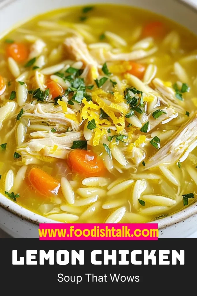 Looking for a comforting and healthy twist on soup? Try this delicious Greek lemon chicken soup! Packed with tender chicken, orzo pasta, and zesty lemon, this lemon chicken soup recipe is perfect for any occasion. With easy-to-follow steps, you’ll create a flavorful chicken broth soup recipe that everyone will love. Save this healthy Greek soup for your next meal! Perfect for chilly days. #GreekLemonChickenSoup #LemonChickenSoupRecipe #OrzoChickenSoup #HealthyGreekSoup