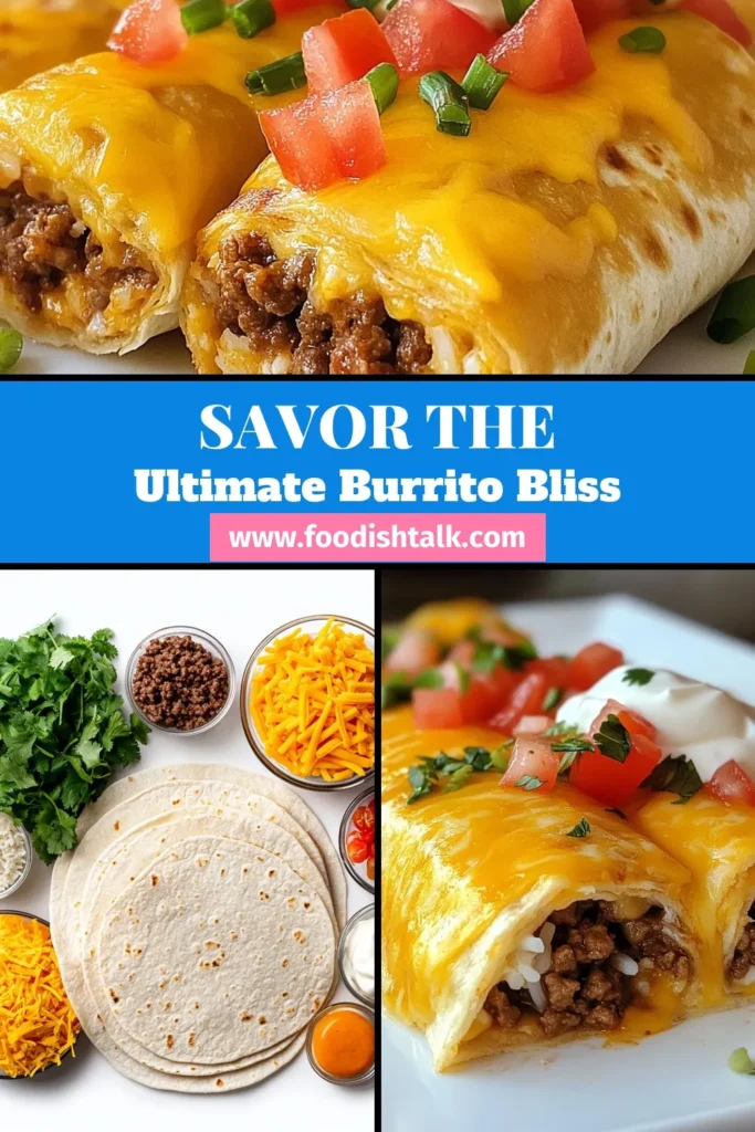 Indulge in this easy beef burrito recipe with our Taco Bell Copycat Beefy Melt Burrito. This craving-satisfying dish features ground beef, cheesy burrito ideas, and nacho cheese for a delicious twist. Perfect for family dinners or quick meals, you'll love how simple it is to whip up this beef burrito. Try it today and elevate your burrito game! Save this recipe for a cheesy delight! #BeefBurrito #CheesyBurritoIdeas #EasyBeefBurrito #GroundBeefBurrito
