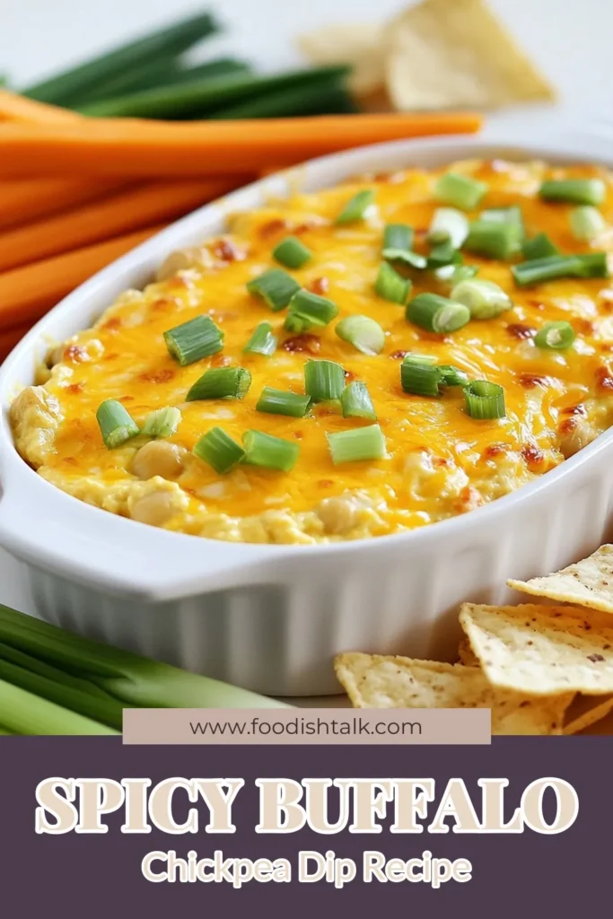 Looking for a delicious and healthy dip recipe? Try this Buffalo Chickpea Dip! Perfect as a chickpea appetizer, it's rich, creamy, and easy to whip up in just 15 minutes. This vegan buffalo dip is a hit for parties or game day, served with tortilla chips or veggie sticks. Get ready to impress your guests with this flavorful treat! Save this recipe and make your next gathering a hit! #BuffaloChickpeaDip #HealthyDipRecipes #VeganBuffaloDip #ChickpeaAppetizer