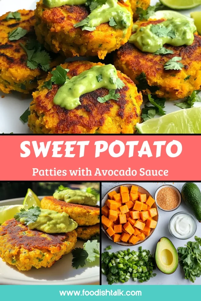 Try these delicious sweet potato lentil patties served with a creamy avocado cilantro sauce recipe! Perfect as a healthy vegetarian option and gluten-free too, these sweet potato red lentil patties make for a satisfying meal or snack. Enjoy a tasty alternative to traditional burgers with these flavorful patties. Don't miss out on this nutritious dish; save the recipe now! #SweetPotatoRecipes #HealthyVegetarian #GlutenFreeRecipes #RedLentilPatties