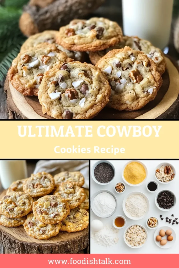 Try Laura Bush Cowboy Cookies for a delightful homemade treat! This Cowboy Cookies recipe combines hearty oats, walnuts, and chocolate chips into easy cookie recipes perfect for any occasion. With a touch of coconut, these walnut chocolate chip cookies are sure to be a hit. Bake a batch today and enjoy the scrumptious flavors! Don’t forget to save and share this recipe! #CowboyCookies #OatmealCookies #CookieRecipes #BakingFun