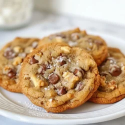 To create these rich and chewy cookies, gather these simple ingredients: - 1 cup unsalted butter, softened - 3/4 cup granulated sugar - 3/4 cup brown sugar, packed - 2 large eggs - 2 teaspoons vanilla extract - 2 tablespoons espresso powder - 2 cups all-purpose flour - 1 teaspoon baking soda - 1/2 teaspoon salt - 1 1/2 cups semi-sweet chocolate chips - 1/2 cup chopped walnuts (optional) You can swap out some ingredients if needed. Here are a few ideas: - Use coconut oil instead of butter for a dairy-free option. - Replace granulated sugar with coconut sugar for a less refined choice. - If you don’t have eggs, try using 1/4 cup unsweetened applesauce for binding. - For a gluten-free version, use almond flour or a gluten-free flour blend. Feel free to customize your cookies with these extras: - Add 1/2 cup of chopped walnuts for some crunch. - Try using dark chocolate chips for a richer taste. - Experiment with different types of chocolate, like white or milk chocolate. - Consider adding a dash of cinnamon or sea salt for a unique twist. These options let you tailor your cookies to your taste. Enjoy creating your perfect batch! {{ingredient_image_1}} First, set your oven to 350°F (175°C). This helps the cookies bake evenly. While the oven heats, line two baking sheets with parchment paper. The paper stops the cookies from sticking. Next, take a large mixing bowl. Add 1 cup of softened unsalted butter, 3/4 cup of granulated sugar, and 3/4 cup of brown sugar. Use an electric mixer to beat the mixture until it is light and fluffy. This may take about 2 to 3 minutes. The fluffiness makes the cookies soft and chewy. Now, add in 2 large eggs, one at a time. Mix well after each egg. Then, add 2 teaspoons of vanilla extract and 2 tablespoons of espresso powder. Keep mixing until everything is well combined. The espresso will give your cookies a rich flavor. In a separate bowl, whisk together 2 cups of all-purpose flour, 1 teaspoon of baking soda, and 1/2 teaspoon of salt. Gradually add this mix to your wet ingredients. Stir gently until just combined. Be careful not to overmix; this keeps the cookies tender. Now, fold in 1 1/2 cups of semi-sweet chocolate chips. If you like, add 1/2 cup of chopped walnuts. Use a spatula to mix until the chocolate and nuts are evenly spread through the dough. Use a cookie scoop or a tablespoon to drop rounded portions of dough onto the baking sheets. Leave space between each cookie. They will spread while baking. Bake them for 10 to 12 minutes. Look for golden edges and slightly underbaked centers. This helps keep them chewy. After baking, let them cool on the sheets for 5 minutes before moving them to a wire rack. Enjoy your rich and chewy cookies! To get that rich, chewy texture, use softened butter. This helps mix well with the sugars. Beat them until light and fluffy. This incorporates air, making your cookies soft. Don't overmix the dough after adding the flour. This keeps them tender. Baking time is key. For soft cookies, pull them out when the edges are golden. The centers should look slightly underbaked. They will firm up as they cool. If you bake them too long, they will be hard. This is not what we want for a chewy cookie! Here are some tools to help you bake the best cookies: - Electric mixer for creaming butter and sugars - Mixing bowls for wet and dry ingredients - Baking sheets lined with parchment paper - Cookie scoop or tablespoon for even dough portions - Wire rack for cooling cookies evenly These tools make the process easier and help you achieve great results! Pro Tips Use Fresh Espresso Powder: Ensure that your espresso powder is fresh for the best flavor in your cookies. Stale espresso can diminish the rich coffee taste you want. Chill the Dough: For thicker cookies, consider chilling the dough for 30 minutes before baking. This helps to prevent spreading and creates a chewier texture. Experiment with Mix-Ins: Feel free to customize your cookies by adding different types of chocolate or nuts. Dark chocolate or hazelnuts can add a delightful twist! Store Properly: To keep cookies fresh, store them in an airtight container at room temperature. You can also freeze the cookie dough for later use! {{image_2}} You can play with this recipe to make it your own. Try using dark chocolate chips instead of semi-sweet for a richer taste. You might also use milk chocolate for a sweeter cookie. If you want a more intense coffee flavor, add an extra tablespoon of espresso powder. For a fun twist, use chocolate chunks instead of chips. They add a delightful texture and melt beautifully. You can make these cookies gluten-free. Simply substitute all-purpose flour with a gluten-free blend. Ensure the blend has xanthan gum for better texture. For vegan cookies, swap the butter with coconut oil or vegan butter. Replace eggs with flax eggs or applesauce. These changes keep the cookies delicious while meeting dietary needs. Adding nuts can give your cookies a nice crunch. Chopped walnuts or pecans work well. If you love spice, try adding a pinch of cinnamon or nutmeg. You can also add a bit of sea salt on top before baking for a sweet-salty balance. Another fun addition is a splash of almond or hazelnut extract for extra flavor. Each variation can make your cookies unique and tasty! To keep your cookies fresh, store them in an airtight container. Line the container with parchment paper. Place the cookies in a single layer. If you stack them, add more parchment paper between layers. This keeps them from sticking together. Keep the container at room temperature. Avoid direct sunlight or heat. If you want to freeze cookies, start by cooling them completely. Place the cooled cookies in a single layer on a baking sheet. Freeze them for about one hour until solid. Then, transfer the cookies to a freezer-safe bag. Squeeze out as much air as possible. Label the bag with the date. This way, you can enjoy them later. Espresso chocolate chip cookies can last up to one week at room temperature. If stored properly, they can stay fresh for about three months in the freezer. Over time, cookies may lose their chewiness, but they still taste great. Enjoy them fresh for the best flavor! If you don't have espresso powder, use instant coffee. You can use two teaspoons of instant coffee in place of one tablespoon of espresso powder. This swap will still give you a nice coffee flavor. Another option is to use brewed espresso. Just make sure to reduce the liquid in your recipe slightly. Yes, you can make the dough ahead! Just wrap it in plastic wrap and place it in the fridge for up to three days. When you are ready to bake, scoop out the dough and let it sit at room temperature for about 10 minutes. Then, bake as usual. You can tell the cookies are done when the edges are golden brown. The centers will look a bit soft, and that’s okay. They will firm up as they cool. If you like them chewier, take them out a minute early. Absolutely! You can double the recipe to make more cookies. Just make sure you have enough space on your baking sheets. Also, be careful not to overmix the dough when you combine the ingredients. Enjoy sharing the extra cookies! Espresso chocolate chip cookies are a delightful treat. We covered the essential ingredients, possible substitutions, and optional add-ins to customize your cookies. Clear steps helped you through mixing and baking, while tips ensured the perfect texture. Variations and storage tips maintain freshness for later enjoyment. Remember, you can experiment with flavors and share these cookies with friends. With the knowledge you've gained, you are ready to bake delicious cookies today.