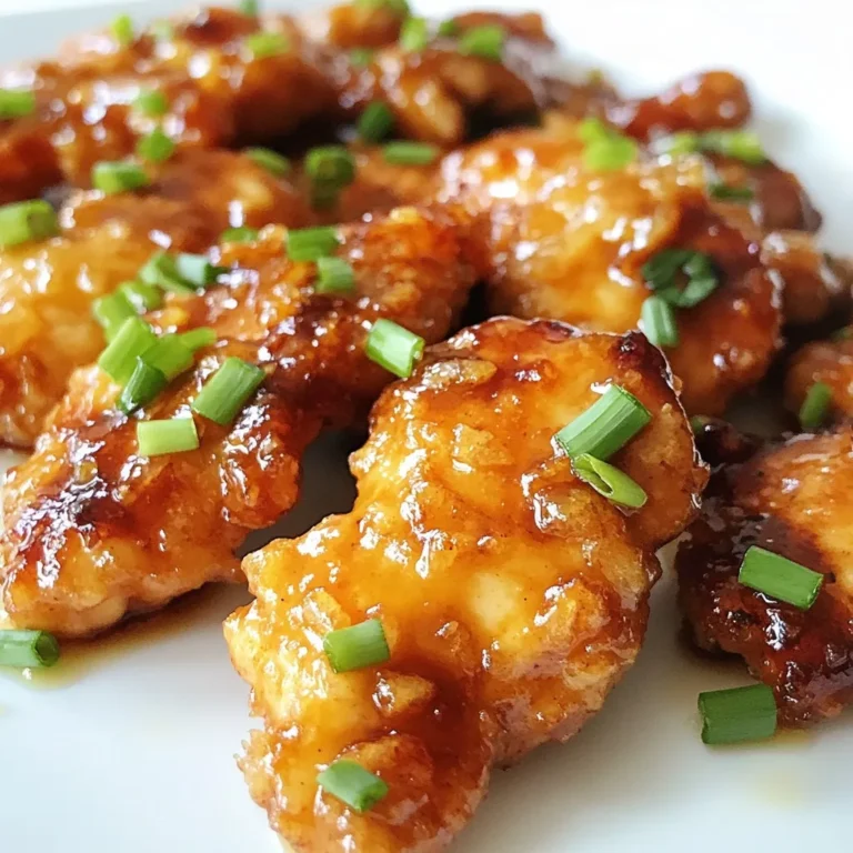 - 2 boneless, skinless chicken breasts - 1/4 cup brown sugar - 2 tablespoons soy sauce - 1 tablespoon olive oil - 2 cloves garlic, minced - 1 teaspoon ginger, freshly grated - 1/2 teaspoon black pepper - 1/2 teaspoon salt - 1 tablespoon apple cider vinegar - Chopped green onions for garnish The main ingredients for Minute Brown Sugar Chicken Cutlets are simple and easy to find. You start with two boneless, skinless chicken breasts. These are the stars of the dish. The brown sugar adds a sweet touch. Soy sauce brings saltiness and depth. Olive oil helps in cooking and keeps the chicken moist. Next, we have the additional flavors. Garlic gives a nice aroma and taste. Fresh ginger adds warmth and spice. Black pepper and salt balance the flavors and enhance the dish. You can adjust these to your taste. For garnish, I like to use apple cider vinegar. It adds a tangy kick. Chopped green onions make the dish look fresh and colorful. They also add a bit of crunch. Collect these ingredients, and you are on your way to making a delicious meal! {{ingredient_image_1}} 1. Start by placing the chicken breasts between two pieces of plastic wrap. 2. Use a meat mallet or a rolling pin to gently pound the chicken. 3. Aim for an even thickness of about 1/2 inch. This helps the chicken cook evenly. 4. In a small bowl, whisk together the brown sugar, soy sauce, olive oil, minced garlic, grated ginger, black pepper, salt, and apple cider vinegar. 5. This mixture serves as both the marinade and sauce for your chicken. 6. Place the pounded chicken cutlets in a resealable bag or shallow dish. 7. Pour the marinade over the chicken, then seal the bag or cover the dish. 8. Refrigerate for at least 15 minutes, or up to 1 hour for more flavor. 1. Heat a large skillet over medium-high heat. 2. Add a drizzle of olive oil to the hot pan. 3. Remove the chicken from the marinade, letting the excess drip off. 4. Once the skillet is hot, add the chicken cutlets. 5. Cook for about 3-4 minutes on each side. 6. Look for a golden brown color and ensure the chicken reaches an internal temperature of 165°F (75°C). 1. Once cooked, remove the chicken from the skillet. 2. Let it rest for about a minute to retain its juices. 3. Optional: Pour any remaining marinade into the skillet. 4. Cook for an additional minute, stirring until slightly thickened. 5. Slice the chicken cutlets and drizzle the sauce over the top. 6. Garnish with chopped green onions for a fresh touch. To make great chicken cutlets, start with even thickness. Place chicken breasts between plastic wrap. Use a meat mallet or rolling pin to pound them gently. Aim for about 1/2 inch thick. This helps the chicken cook evenly. Thinner parts cook too fast and may dry out. Marination is key for flavor. I recommend marinating for at least 15 minutes. If you have more time, go for an hour. The brown sugar and soy sauce mix gives the chicken a sweet and savory taste. You will notice the difference in flavor with proper marination. Use a large skillet for best results. A non-stick one works great, too. Heat the skillet on medium-high. Add a drizzle of olive oil to prevent sticking. To check if the chicken is done, use a meat thermometer. The internal temperature should reach 165°F (75°C). If you don’t have a thermometer, cut into the thickest part. The juices should run clear. No pink means it's ready! For serving, use a white plate. The bright sauce and green onions pop against it. Drizzle the sauce over the sliced chicken cutlets. Pair these cutlets with steamed rice or a fresh salad. Both add color and flavor. You can also add some roasted veggies for a balanced meal. Enjoy your delicious creation! Pro Tips Even Thickness: Pounding the chicken to an even thickness ensures it cooks evenly and stays juicy. Marinating Time: For the best flavor, marinate the chicken for at least 30 minutes, but no more than 1 hour to avoid overpowering the taste. Resting the Chicken: Letting the chicken rest for a minute after cooking helps retain its juices for a more tender bite. Using Leftover Marinade: Be sure to cook any leftover marinade before serving it as a sauce to eliminate any raw chicken bacteria. {{image_2}} You can tweak the Minute Brown Sugar Chicken Cutlets to suit your taste. For a sweet and spicy kick, add chili flakes to the marinade. This will give your chicken a nice heat that balances well with the brown sugar. If you love herbs, try adding fresh rosemary or thyme. These will enhance the dish's aroma and make it even more inviting. If you want to swap some ingredients, go ahead! Instead of soy sauce, use coconut aminos. This option is great for those avoiding soy. If you prefer a different sweetener, honey or maple syrup works well too. These will add a unique flavor while keeping the dish sweet and tasty. When serving your chicken cutlets, think about the sauces. You can drizzle teriyaki sauce or a tangy barbecue sauce over them. This adds extra flavor and makes the dish more exciting. For sides, pair the cutlets with steamed broccoli or a fresh salad. These choices add color and nutrients to your plate while complementing the chicken perfectly. To store your leftover Minute Brown Sugar Chicken Cutlets, first let them cool. Place them in a clean, airtight container. This keeps them fresh and safe to eat. Make sure to store them in the fridge. The cutlets will stay good for about three days. When it's time to enjoy your leftovers, you need to reheat them safely. You can use a microwave or a skillet. If using a microwave, cover the cutlets with a damp paper towel. This helps keep them moist. For a skillet, add a bit of olive oil and heat over low. Cook for about 3-5 minutes on each side. This keeps the flavor and moisture intact. If you want to save your chicken cutlets for later, freezing is a great option. Wrap each cutlet in plastic wrap. Then, place them in a freezer bag. Be sure to squeeze out any air before sealing. This prevents freezer burn. The cutlets can last up to three months in the freezer. When you're ready to eat, thaw them in the fridge overnight. Reheat them using the methods above for best results. For the best flavor, marinate the chicken for at least 15 minutes. If you have time, let it sit for up to an hour. This helps the chicken soak up all the tasty ingredients. The brown sugar, soy sauce, and garlic blend well during this time, creating a delicious flavor. Yes, you can use chicken thighs. Thighs have more fat, making them juicy and tasty. They will take about 5-7 minutes to cook on each side. Always check the meat to ensure it is fully cooked. The chicken should reach an internal temperature of 165°F (75°C). Use a meat thermometer for accuracy. This keeps the chicken safe to eat and ensures it stays juicy. This recipe is great for meal prep! You can marinate the chicken ahead of time and store it in the fridge. After cooking, let the cutlets cool and place them in airtight containers. They will last up to four days in the fridge. Enjoy them cold or reheat them when you're ready to eat! You learned how to make tasty chicken cutlets with simple steps and ingredients. From marinating to cooking, each part counts for great flavor. Don't forget about the tips for perfecting your dish, like using the right skillet. Whether you add spicy notes or aromatic herbs, the options are endless. Store any leftovers well, and enjoy them later. Cooking doesn't have to be hard. With these guidelines, you can impress anyone. Get ready to enjoy your meal!