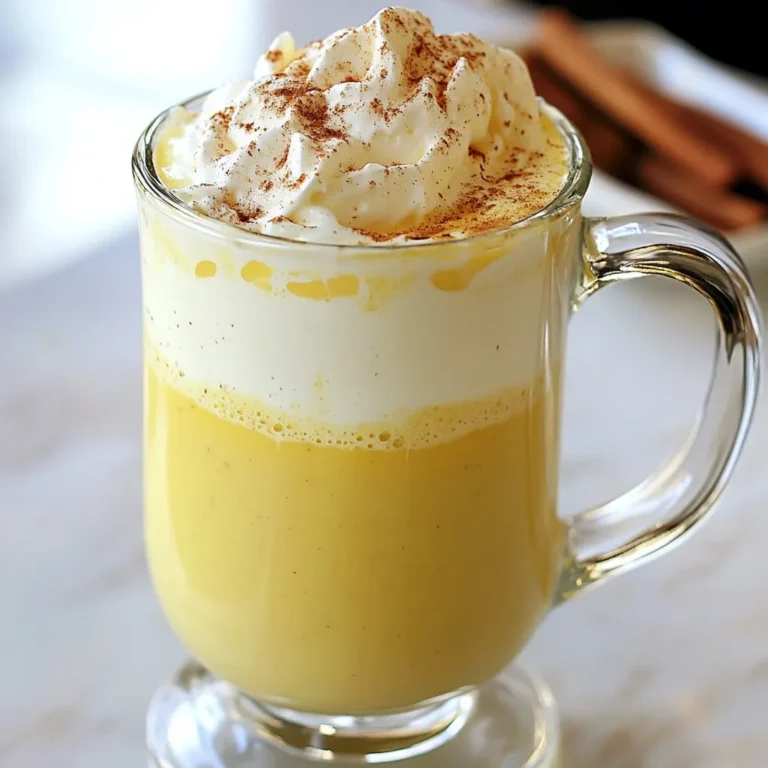 - 4 large eggs - 1/2 cup granulated sugar - 2 cups whole milk - 1 cup heavy cream - 1 teaspoon vanilla extract - 1 teaspoon ground cinnamon - 1/2 teaspoon nutmeg - 1/4 teaspoon ground ginger - 1/4 cup cinnamon syrup (or to taste) - Whipped cream for garnish - Ground cinnamon and nutmeg for dusting Eggs form the base of our eggnog. They give it that rich and creamy texture. Sugar adds sweetness, balancing the spices. Whole milk and heavy cream create a smooth and luxurious drink. Vanilla extract adds depth and warmth. Ground cinnamon, nutmeg, and ginger bring warmth and spice. Cinnamon syrup enhances the flavor and adds a sweet kick. Lastly, whipped cream and spices on top make it festive and fun. For great eggnog, choose fresh eggs. Look for eggs with bright yolks. This shows they are fresh and rich. Use full-fat milk and heavy cream for creaminess. Check expiration dates on dairy products to ensure freshness. When buying spices, choose whole spices if possible. They give better flavor than pre-ground ones. For the cinnamon syrup, look for pure products without additives. This keeps your eggnog tasting pure and delicious. {{ingredient_image_1}} 1. Beat the Eggs: In a large bowl, take your four eggs. Add the half cup of sugar. Mix them well until the color is light and thick. 2. Heat the Milk: In a medium saucepan, combine two cups of milk, one cup of cream, and your spices. Stir this mixture over medium heat. Watch closely until it gets warm but does not boil. 3. Combine Mixtures: Remove the milk from the heat. Slowly pour it into the egg mix while whisking. This step warms the eggs without cooking them. 4. Cook the Eggnog: Place the mix back in the saucepan. Cook it on low heat. Stir constantly until it thickens slightly and reaches 160°F. Avoid boiling it. 5. Add Flavor: Once thickened, take off heat. Stir in one teaspoon of vanilla and the cinnamon syrup. Let the eggnog cool to room temperature. 6. Chill: Pour the eggnog into a pitcher. Chill in the fridge for at least two hours. For better taste, chill overnight. 7. Serve: Pour the chilled eggnog into festive glasses. Top with whipped cream and a sprinkle of cinnamon and nutmeg. - Whisking: Always whisk the egg mix while adding warm milk. This prevents the eggs from cooking too fast. - Temperature Check: Use a food thermometer to check the mixture. This step ensures safety and the right thickness. - Consistent Stirring: Stir the eggnog constantly while cooking. This helps it thicken evenly and avoids lumps. - Why Tempering Matters: Tempering eggs helps prevent them from scrambling in hot liquid. It warms them slowly. - Steps to Temper: First, slowly add the warm milk to the eggs while whisking. This step raises the egg temperature gently. - Final Touch: Once combined, return the mix to heat. This ensures a smooth and creamy eggnog without any curdles. To make the best Fireball Eggnog, start with fresh eggs. Fresh eggs give a better texture and taste. Use whole milk for creaminess. Heavy cream adds richness you won’t want to skip. When mixing, whisk the eggs and sugar until pale. This helps create a smooth base. Always warm the milk slowly. This keeps the mixture from curdling. Remember to whisk while adding the milk to the eggs. This step is called tempering. It prevents the eggs from cooking too fast. Chill the eggnog for at least two hours. This helps the flavors blend well. One common mistake is letting the milk boil. Boiling can ruin the texture of your eggnog. Another mistake is skipping the chilling step. If you serve it warm, the flavors won’t shine. Don’t rush the mixing process either. Mixing too fast can lead to lumps. Always use a fine strainer when serving to catch any bits. This keeps your eggnog smooth and creamy. You can enhance your Fireball Eggnog with fun flavors. Try adding a splash of maple syrup for sweetness. A pinch of cayenne pepper gives it a spicy kick. For a fun twist, mix in some cocoa powder for a chocolate flavor. If you love coffee, a shot of espresso can add depth. Experimenting with flavors can make your eggnog unique. Just remember to keep the balance. Too many flavors can overpower the classic taste. Enjoy creating your perfect holiday drink! Pro Tips Use Fresh Eggs: For the best flavor and texture, use farm-fresh eggs if possible, as they will provide a richer taste. Chill Thoroughly: Allow the eggnog to chill for at least 2 hours or overnight. This enhances the flavors and makes it even more refreshing. Customize Sweetness: Adjust the amount of cinnamon syrup to your liking. Taste the mixture before chilling to find your perfect balance. Garnish Creatively: Experiment with different garnishes like chocolate shavings or a sprinkle of cocoa powder for an added touch of elegance. {{image_2}} You can easily create a dairy-free or vegan version of Fireball Eggnog. Start with almond milk or coconut milk instead of whole milk and cream. Use a plant-based cream for richness. You still get that cozy texture. For sweetness, opt for maple syrup or agave nectar. This keeps the flavor bright and festive. Don’t forget to add spices like cinnamon and nutmeg; they boost that holiday feel. Want to play with flavors? Try adding more spices. A pinch of allspice or cardamom can add a warm twist. For chocolate lovers, mix in cocoa powder for a rich flavor. You can also infuse the eggnog with peppermint extract for a cool, refreshing vibe. Get creative! Each spice adds its own charm. Just remember to keep track of how much you add, so it doesn’t overwhelm the drink. Fireball Eggnog works great in cocktails too! Mix it with whiskey for a warm drink. You can also blend it with coffee for a festive morning treat. Try adding a splash of rum for a deeper flavor. Garnish with whipped cream and a sprinkle of nutmeg. This makes a great holiday sip. Share it with friends at your next gathering. Everyone will love this fun twist on classic eggnog! To store homemade Fireball Eggnog, pour it into a clean jar or pitcher. Make sure it is airtight. This keeps the flavors fresh. Always chill it in the fridge. Avoid leaving it out at room temperature. Homemade eggnog lasts about 3 to 5 days in the fridge. Keep an eye on its smell and taste. If it smells off, it’s best to toss it. For the best flavor, drink it within two days. Use clean utensils when serving to avoid germs. If you have leftover eggnog, you can warm it gently. Heat it on low in a pot. Stir it often, so it doesn't stick to the bottom. Never let it boil. You can also use leftover eggnog in pancakes or desserts. This adds a festive flair to your dishes. Fireball Eggnog is a festive drink. It combines classic eggnog with Fireball whiskey. This whiskey adds a warm cinnamon spice. The result is a rich, creamy, and fun holiday treat. Yes, you can make Fireball Eggnog ahead of time. It tastes even better after chilling. I recommend making it a day in advance. This allows the flavors to blend well. Just keep it in the fridge until you're ready to serve. Raw eggs in eggnog can pose a risk. However, cooking the egg mixture to 160°F (71°C) is safe. This process kills harmful bacteria. It ensures that your eggnog is both tasty and safe to drink. Always use fresh eggs for the best results. You can find pre-made Fireball Eggnog at liquor stores. Some grocery stores may also carry it during the holiday season. Look for it in the refrigerated or seasonal section. Check local stores or online for availability. Yes, you can use different whiskeys. While Fireball gives a unique flavor, bourbon or spiced rum works well too. Experiment with what you like best. Each type will give the eggnog a different taste profile. In this blog post, you learned how to make delicious Fireball Eggnog. We covered key ingredients, step-by-step instructions, and expert tips. You found ways to enhance flavors and explore variations, like vegan options. Proper storage and answers to your common questions were also included. Fireball Eggnog is easy to make and fun to enjoy. With the right tips and tricks, you can impress your friends and family. Now, take your newfound knowledge and try making this festive drink today!