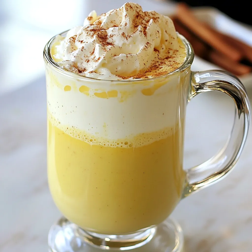 - 4 large eggs - 1/2 cup granulated sugar - 2 cups whole milk - 1 cup heavy cream - 1 teaspoon vanilla extract - 1 teaspoon ground cinnamon - 1/2 teaspoon nutmeg - 1/4 teaspoon ground ginger - 1/4 cup cinnamon syrup (or to taste) - Whipped cream for garnish - Ground cinnamon and nutmeg for dusting Eggs form the base of our eggnog. They give it that rich and creamy texture. Sugar adds sweetness, balancing the spices. Whole milk and heavy cream create a smooth and luxurious drink. Vanilla extract adds depth and warmth. Ground cinnamon, nutmeg, and ginger bring warmth and spice. Cinnamon syrup enhances the flavor and adds a sweet kick. Lastly, whipped cream and spices on top make it festive and fun. For great eggnog, choose fresh eggs. Look for eggs with bright yolks. This shows they are fresh and rich. Use full-fat milk and heavy cream for creaminess. Check expiration dates on dairy products to ensure freshness. When buying spices, choose whole spices if possible. They give better flavor than pre-ground ones. For the cinnamon syrup, look for pure products without additives. This keeps your eggnog tasting pure and delicious. {{ingredient_image_1}} 1. Beat the Eggs: In a large bowl, take your four eggs. Add the half cup of sugar. Mix them well until the color is light and thick. 2. Heat the Milk: In a medium saucepan, combine two cups of milk, one cup of cream, and your spices. Stir this mixture over medium heat. Watch closely until it gets warm but does not boil. 3. Combine Mixtures: Remove the milk from the heat. Slowly pour it into the egg mix while whisking. This step warms the eggs without cooking them. 4. Cook the Eggnog: Place the mix back in the saucepan. Cook it on low heat. Stir constantly until it thickens slightly and reaches 160°F. Avoid boiling it. 5. Add Flavor: Once thickened, take off heat. Stir in one teaspoon of vanilla and the cinnamon syrup. Let the eggnog cool to room temperature. 6. Chill: Pour the eggnog into a pitcher. Chill in the fridge for at least two hours. For better taste, chill overnight. 7. Serve: Pour the chilled eggnog into festive glasses. Top with whipped cream and a sprinkle of cinnamon and nutmeg. - Whisking: Always whisk the egg mix while adding warm milk. This prevents the eggs from cooking too fast. - Temperature Check: Use a food thermometer to check the mixture. This step ensures safety and the right thickness. - Consistent Stirring: Stir the eggnog constantly while cooking. This helps it thicken evenly and avoids lumps. - Why Tempering Matters: Tempering eggs helps prevent them from scrambling in hot liquid. It warms them slowly. - Steps to Temper: First, slowly add the warm milk to the eggs while whisking. This step raises the egg temperature gently. - Final Touch: Once combined, return the mix to heat. This ensures a smooth and creamy eggnog without any curdles. To make the best Fireball Eggnog, start with fresh eggs. Fresh eggs give a better texture and taste. Use whole milk for creaminess. Heavy cream adds richness you won’t want to skip. When mixing, whisk the eggs and sugar until pale. This helps create a smooth base. Always warm the milk slowly. This keeps the mixture from curdling. Remember to whisk while adding the milk to the eggs. This step is called tempering. It prevents the eggs from cooking too fast. Chill the eggnog for at least two hours. This helps the flavors blend well. One common mistake is letting the milk boil. Boiling can ruin the texture of your eggnog. Another mistake is skipping the chilling step. If you serve it warm, the flavors won’t shine. Don’t rush the mixing process either. Mixing too fast can lead to lumps. Always use a fine strainer when serving to catch any bits. This keeps your eggnog smooth and creamy. You can enhance your Fireball Eggnog with fun flavors. Try adding a splash of maple syrup for sweetness. A pinch of cayenne pepper gives it a spicy kick. For a fun twist, mix in some cocoa powder for a chocolate flavor. If you love coffee, a shot of espresso can add depth. Experimenting with flavors can make your eggnog unique. Just remember to keep the balance. Too many flavors can overpower the classic taste. Enjoy creating your perfect holiday drink! Pro Tips Use Fresh Eggs: For the best flavor and texture, use farm-fresh eggs if possible, as they will provide a richer taste. Chill Thoroughly: Allow the eggnog to chill for at least 2 hours or overnight. This enhances the flavors and makes it even more refreshing. Customize Sweetness: Adjust the amount of cinnamon syrup to your liking. Taste the mixture before chilling to find your perfect balance. Garnish Creatively: Experiment with different garnishes like chocolate shavings or a sprinkle of cocoa powder for an added touch of elegance. {{image_2}} You can easily create a dairy-free or vegan version of Fireball Eggnog. Start with almond milk or coconut milk instead of whole milk and cream. Use a plant-based cream for richness. You still get that cozy texture. For sweetness, opt for maple syrup or agave nectar. This keeps the flavor bright and festive. Don’t forget to add spices like cinnamon and nutmeg; they boost that holiday feel. Want to play with flavors? Try adding more spices. A pinch of allspice or cardamom can add a warm twist. For chocolate lovers, mix in cocoa powder for a rich flavor. You can also infuse the eggnog with peppermint extract for a cool, refreshing vibe. Get creative! Each spice adds its own charm. Just remember to keep track of how much you add, so it doesn’t overwhelm the drink. Fireball Eggnog works great in cocktails too! Mix it with whiskey for a warm drink. You can also blend it with coffee for a festive morning treat. Try adding a splash of rum for a deeper flavor. Garnish with whipped cream and a sprinkle of nutmeg. This makes a great holiday sip. Share it with friends at your next gathering. Everyone will love this fun twist on classic eggnog! To store homemade Fireball Eggnog, pour it into a clean jar or pitcher. Make sure it is airtight. This keeps the flavors fresh. Always chill it in the fridge. Avoid leaving it out at room temperature. Homemade eggnog lasts about 3 to 5 days in the fridge. Keep an eye on its smell and taste. If it smells off, it’s best to toss it. For the best flavor, drink it within two days. Use clean utensils when serving to avoid germs. If you have leftover eggnog, you can warm it gently. Heat it on low in a pot. Stir it often, so it doesn't stick to the bottom. Never let it boil. You can also use leftover eggnog in pancakes or desserts. This adds a festive flair to your dishes. Fireball Eggnog is a festive drink. It combines classic eggnog with Fireball whiskey. This whiskey adds a warm cinnamon spice. The result is a rich, creamy, and fun holiday treat. Yes, you can make Fireball Eggnog ahead of time. It tastes even better after chilling. I recommend making it a day in advance. This allows the flavors to blend well. Just keep it in the fridge until you're ready to serve. Raw eggs in eggnog can pose a risk. However, cooking the egg mixture to 160°F (71°C) is safe. This process kills harmful bacteria. It ensures that your eggnog is both tasty and safe to drink. Always use fresh eggs for the best results. You can find pre-made Fireball Eggnog at liquor stores. Some grocery stores may also carry it during the holiday season. Look for it in the refrigerated or seasonal section. Check local stores or online for availability. Yes, you can use different whiskeys. While Fireball gives a unique flavor, bourbon or spiced rum works well too. Experiment with what you like best. Each type will give the eggnog a different taste profile. In this blog post, you learned how to make delicious Fireball Eggnog. We covered key ingredients, step-by-step instructions, and expert tips. You found ways to enhance flavors and explore variations, like vegan options. Proper storage and answers to your common questions were also included. Fireball Eggnog is easy to make and fun to enjoy. With the right tips and tricks, you can impress your friends and family. Now, take your newfound knowledge and try making this festive drink today!