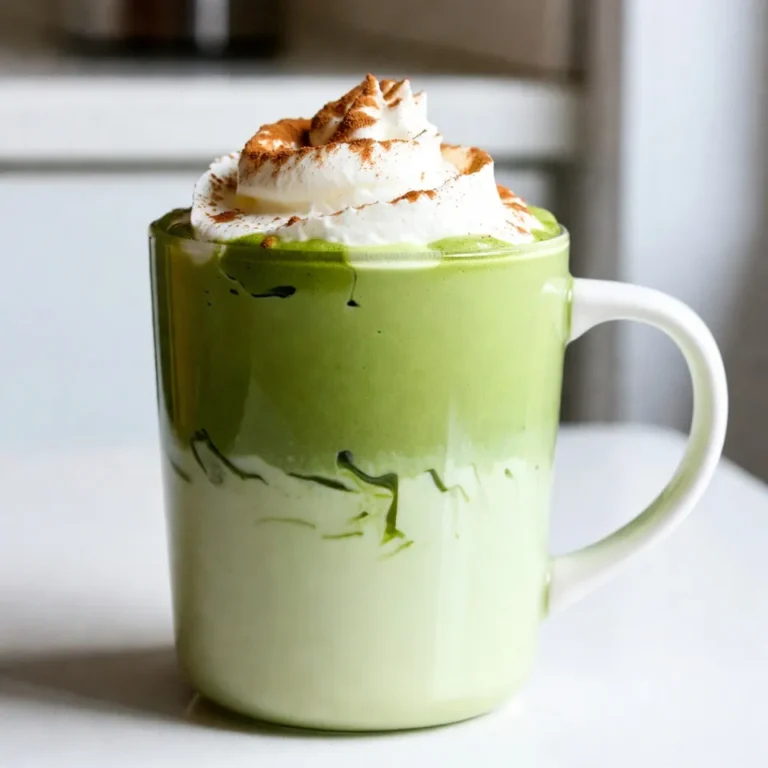 For the best matcha latte, start with high-quality matcha powder. Look for a vibrant green color. This color means the matcha is fresh and packed with flavor. I recommend using ceremonial grade matcha for a rich taste. You only need 2 teaspoons for one serving. You can choose any milk you like. Dairy milk gives a creamy texture. However, plant-based options work well too. Almond, oat, or coconut milk are great choices. Use 1 cup of your preferred milk. This amount makes the drink smooth and delightful. Sweeteners add a nice touch to your latte. Maple syrup or honey works best, with 1 tablespoon being just right. You can adjust the sweetness to your taste. Adding 1/4 teaspoon of vanilla extract enhances the flavor. A pinch of sea salt balances the sweetness too. For extra flair, top with whipped cream or frothed milk. A sprinkle of cinnamon or cocoa powder adds a lovely finish. {{ingredient_image_1}} Start by measuring out 2 teaspoons of high-quality matcha powder. Place it in a small bowl. Next, add 1 tablespoon of hot water. The water should be hot but not boiling. Use a bamboo whisk or a small frother to mix. Whisk until smooth and frothy. Make sure there are no lumps. This step is key for a creamy texture. Now, take 1 cup of your favorite milk. You can use dairy or a plant-based option. Pour the milk into a small saucepan. Heat it over medium heat. Stir gently and watch closely. You want it warm but not boiling. If you want a frothy latte, you can also use a milk frother. This gives a nice creamy feel. Once the milk is hot, it’s time to mix! Add 1 tablespoon of maple syrup or honey for sweetness. You can adjust this to suit your taste. If you want, add 1/4 teaspoon of vanilla extract and a pinch of sea salt. Stir gently to blend everything together. Now, pour the warm milk mixture into a large mug. Slowly add the whisked matcha on top. Stir gently to mix. If you like, top with whipped cream or frothed milk. A sprinkle of cinnamon or cocoa powder adds a nice touch. Enjoy your homemade matcha latte! To get that light and airy froth, use a bamboo whisk or a small frother. First, mix the matcha powder with hot water until smooth. Look for a velvety texture with no lumps. If you prefer a creamier latte, heat milk in a saucepan, then froth it. Just remember, don’t let the milk boil. A frothy top adds a nice touch! One mistake is using boiling water for your matcha. It can make the taste bitter. Use hot water, around 175°F, to keep it smooth. Another mistake is not whisking enough. Whisk until it’s frothy and well-mixed. Lastly, avoid adding too much sweetener at once. Start with a tablespoon of maple syrup or honey, then adjust to your taste. You can make your matcha latte even tastier with a few simple add-ons. A dash of vanilla extract gives it depth. Try adding a pinch of sea salt to balance the sweetness. For a fun twist, sprinkle cinnamon or cocoa powder on top. If you love whipped cream, it can add a rich finish to your drink. Get creative and find your perfect flavor! Pro Tips Choose Quality Matcha: Always opt for high-quality matcha powder to ensure a vibrant color and rich flavor in your latte. Temperature Matters: Use water that is hot but not boiling to whisk the matcha. Boiling water can make the matcha taste bitter. Froth for Texture: For an extra creamy texture, froth the milk before adding it to the matcha. This adds air and lightness to your drink. Customize Sweetness: Adjust the sweetness of your latte by experimenting with the amount of maple syrup or honey according to your taste preference. {{image_2}} To make an iced matcha latte, start with the same matcha mix. Whisk 2 teaspoons of matcha powder with 1 tablespoon of hot water until smooth. Fill a glass with ice cubes. Pour your matcha over the ice. Then, add 1 cup of cold milk of your choice. Sweeten with maple syrup or honey. Stir it well, and enjoy this cool drink! You can easily make a dairy-free matcha latte. Use plant-based milk like almond, oat, or coconut milk. The matcha blends well with these options. Follow the same steps for mixing and heating. This way, you still get the creamy texture without dairy. Want to spice up your matcha latte? Try adding a pinch of cinnamon or nutmeg. You can also mix in flavored syrups. Vanilla or hazelnut syrup adds great taste. For a touch of sweetness, add more maple syrup or honey. Experiment and find your favorite flavor! To keep your matcha fresh, store it in an airtight container. Light and heat can harm its flavor and color. Keep it in a cool, dark place, like a pantry or cupboard. Avoid using it near strong odors to maintain its scent. When opening a new package, use a dry spoon to prevent moisture. If you have leftover matcha latte, store it in the fridge. Use a sealed container to keep it fresh. When you’re ready to drink it, reheat gently on the stove or in the microwave. Stir it well before enjoying. Avoid storing it for more than a day to ensure the best taste. Matcha powder lasts about six months to a year when stored properly. Milk options vary in shelf life. Dairy milk may last about five to seven days after opening. Plant-based milks can last longer, up to a week or more. Maple syrup or honey can last for years if kept sealed. Always check for any off smells or changes in texture before using. Matcha is a special kind of green tea. It comes from Japan. Unlike regular tea, you drink the whole leaf in powdered form. This gives you more nutrients and a rich flavor. Matcha has a bright green color and a smooth, creamy taste. It is full of antioxidants. Many people enjoy it for its health benefits and calm energy. To pick the best matcha powder, look for a few key things: - Color: It should be bright green. A dull color means lower quality. - Texture: The powder must be fine and smooth. Coarse powder is not great. - Taste: Quality matcha tastes rich and slightly sweet. Avoid bitter flavors. - Origin: Choose matcha from Japan, especially Uji or Nishio regions. These areas are known for high-quality matcha. Yes, you can make a matcha latte without milk. You can use water instead. This gives you a lighter drink with the same matcha flavor. You can also try plant-based milk alternatives like almond or oat milk. They add a nice flavor without dairy. If you want a creamy texture, coconut milk is a great choice. Adjust the sweetness as needed with honey or maple syrup. This blog post covered everything you need to make a great matcha latte. We talked about high-quality matcha, the best milk options, and tasty sweeteners. I provided clear steps for whisking matcha, heating milk, and bringing it all together. Tips on frothing and avoiding mistakes will help you perfect your drink. Variations let you customize your latte, and I shared storage tips for fresh matcha. Remember, you can always experiment with flavors and ingredients to find your perfect matcha latte. Enjoy your next cup!