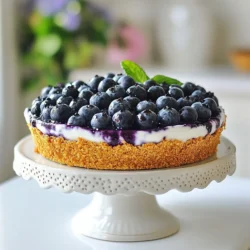 For this pie, you need 1 cup of fresh blueberries. These berries are sweet and juicy. They give the pie a bright color and flavor. You can add extra blueberries on top for a nice touch. You will use 2 cups of coconut milk. This makes the pie creamy and rich. If you prefer, you can swap it with almond milk. Both options work well and taste great. You need 1/2 cup of chia seeds for this recipe. They help the filling thicken. Chia seeds are tiny but mighty! They pack a lot of nutrition and fiber. You will add 1/4 cup of maple syrup for sweetness. You can also use agave syrup if you like. Add 1 teaspoon of vanilla extract for flavor. A pinch of cinnamon (1/2 teaspoon) adds warmth and depth. To make the crust, you will need 1 cup of crushed graham crackers. If you want a gluten-free option, use almond flour instead. Mix this with 1/4 cup of melted coconut oil and a pinch of salt. This creates a tasty base for your pie. {{ingredient_image_1}} To make the crust, take a medium bowl. Add crushed graham crackers or almond flour. Next, pour in melted coconut oil and a pinch of salt. Mix this well until it combines into a dough. Press this mixture evenly into the bottom of a 9-inch pie dish. This step is key for a solid pie base. Place the crust in the freezer while you prepare the filling. Grab a blender and add fresh blueberries, coconut milk, maple syrup, vanilla extract, and cinnamon. Blend all these ingredients until smooth and creamy. This blend creates a delicious flavor. Once smooth, pour the mixture into a bowl. Gradually add the chia seeds while stirring. This helps the seeds spread evenly. Let this sit for about 15 minutes. Stir it occasionally. You want it to thicken to a pudding-like consistency. After the filling has thickened, take the crust from the freezer. Pour the blueberry chia filling into the crust. Spread it evenly across the surface. This ensures every bite is tasty. Cover the pie with plastic wrap to keep it fresh. Refrigerate the pie for at least four hours. For best results, let it chill overnight. This time allows it to set properly. Before serving, top with extra fresh blueberries. They add a nice touch and flavor boost. Enjoy your delightful no-bake blueberry chia pie! When selecting blueberries, look for firm, plump berries. They should have a deep blue color. Avoid any with green or red spots. This means they are not ripe. Fresh blueberries taste best in this pie. If you can, buy them from local farms. This way, you support local farmers and get tastier berries. Chia seeds are key to making this pie thick. When you mix them with liquid, they absorb it well. Let the mixture sit for about 15 minutes. Stir it a few times to prevent clumps. The goal is a pudding-like texture. This ensures a nice filling that holds together. Serve the pie chilled for the best taste. It pairs well with whipped coconut cream. You can also add a sprinkle of cinnamon on top. For a fun twist, serve it with a scoop of vanilla ice cream. Each bite will be a delightful mix of flavors. Presentation matters! Top the pie with extra fresh blueberries for color. You can also add mint leaves for a pop of green. Slice the pie into even pieces for a neat look. Use a serrated knife for clean cuts. A beautiful pie makes it more enjoyable to eat! Pro Tips Use Frozen Blueberries: If fresh blueberries are not available, frozen blueberries work perfectly. Just be sure to thaw and drain them before blending for the filling. Sweetness Adjustment: Taste the blueberry mixture before adding all the maple syrup. Depending on the sweetness of your blueberries, you may want to adjust the syrup to your preference. Chia Seed Variation: You can substitute some of the chia seeds with ground flaxseed for added nutrition and a different flavor profile. Garnish Creativity: Feel free to get creative with toppings! Consider adding shredded coconut, nuts, or a dollop of coconut whipped cream for extra flair. {{image_2}} You can easily make this pie gluten-free. Instead of crushed graham crackers, use almond flour. This swap keeps the crust light and tasty. It also adds a nutty flavor. Just remember, the coconut oil still holds everything together. Feel free to switch up the blueberries. Raspberries, strawberries, or blackberries work well. Each fruit gives its own flavor. You can mix and match for fun. Just blend the fruit in the same way as the blueberries. If you want less sugar, try other sweeteners. Honey or agave syrup are good choices. You can also use stevia for a low-calorie option. Just make sure to taste as you go, so you get the right sweetness. Add zest to your pie with lemon or lime. A teaspoon of zest brightens the taste. You can also mix in spices like nutmeg for warmth. These small changes can create a unique pie each time. Store your no-bake blueberry chia pie in the fridge. Use an airtight container. This keeps the pie fresh. It also prevents it from absorbing other smells. If you plan to serve it later, cover it well. You can use plastic wrap or a lid. This pie is best enjoyed cold. You can freeze this pie if you need to save it. First, let it set completely in the fridge. After that, cut it into slices. Wrap each slice tightly in plastic wrap. Then, place the wrapped slices in a freezer-safe bag. Label the bag with the date. This pie can last up to three months in the freezer. The pie stays fresh in the fridge for about five days. After that, the quality might drop. The chia seeds can absorb moisture and change texture. If you see any signs of spoilage, it’s best to discard it. Always check the pie before serving. Enjoy your delicious treat while it’s fresh! The pie needs at least 4 hours to set in the fridge. For the best results, let it chill overnight. This time allows the chia seeds to thicken the filling. A longer chill helps the flavors blend well too. Yes, you can use frozen blueberries. Just thaw them before blending. This helps keep the texture smooth. Frozen blueberries work well and still give great flavor. However, fresh blueberries add a nice pop of color and taste. Yes, you can use almond flour for a vegan crust. Mix it with melted coconut oil and a pinch of salt. This keeps the pie vegan and gluten-free. The almond flour gives a nutty taste that pairs well with blueberries. To prevent clumping, add chia seeds slowly to the mixture. Stir well after each addition. This helps distribute them evenly. Let the mixture sit for about 15 minutes. Stir occasionally to keep everything smooth and creamy. You now have a clear guide to making a tasty blueberry pie. We discussed fresh blueberries, coconut milk, chia seeds, and sweeteners. You learned to prepare the crust, make the filling, assemble, and chill the pie. I shared tips for choosing ingredients and presented serving ideas. You can try variations like gluten-free options or different fruits. Remember how to store your pie for the best taste. Get creative and enjoy your pie!