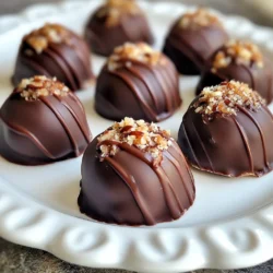 - 1 cup sweetened shredded coconut - 1 cup powdered sugar - 1 cup pecans or walnuts, finely chopped - 1/2 cup creamy peanut butter - 1 teaspoon vanilla extract - 2 cups semi-sweet chocolate chips - 1 tablespoon coconut oil Martha Washington Candy has simple but tasty ingredients. You start with shredded coconut. It gives the candy a nice texture and flavor. The powdered sugar adds sweetness and helps bind everything. Chopped nuts, like pecans or walnuts, add a crunchy bite. Peanut butter brings creaminess and richness to the mix. Vanilla extract enhances the overall flavor. Semi-sweet chocolate chips are key for coating. Finally, coconut oil makes the chocolate smooth for dipping. Gather these ingredients to create your own batch. They come together well, and you can find them at any grocery store. Enjoy the process of making these delightful treats! {{ingredient_image_1}} - In a bowl, combine: - 1 cup sweetened shredded coconut - 1 cup powdered sugar - 1 cup finely chopped pecans or walnuts - 1/2 cup creamy peanut butter - 1 teaspoon vanilla extract - Use your hands to mix it all together. Keep mixing until the mix is sticky. - Shape the sticky mix into small balls, about 1 inch wide. - Place each ball on a parchment-lined baking sheet. Make sure they have space. - In a microwave-safe bowl, melt: - 2 cups semi-sweet chocolate chips - 1 tablespoon coconut oil - Microwave in 30-second bursts. Stir after each burst until smooth. - Take the chilled balls from the fridge. - Use a fork to dip each ball into the melted chocolate. - Let excess chocolate drip off before placing them back on the sheet. To make a great mixture, ensure all the ingredients blend well. Use your hands to mix the shredded coconut, powdered sugar, nuts, peanut butter, and vanilla extract together until it feels sticky. This sticky texture helps the balls hold together. Once mixed, let the mixture chill in the fridge for about 30 minutes. This step makes the mixture firmer and easier to shape. When melting chocolate, use a microwave-safe bowl for safety. Combine the chocolate chips and coconut oil in the bowl. Microwave in 30-second intervals. This helps the chocolate melt evenly without burning. After each interval, stir the chocolate. Keep stirring until it becomes completely smooth. This smooth consistency helps when dipping the candy balls. Store your Martha Washington Candy in an airtight container. This keeps them fresh and tasty. For the best flavor, serve the candies chilled. Chilling enhances the taste and makes the chocolate nice and firm. Enjoy these treats at gatherings or as an everyday snack! Pro Tips Chill for Better Coating: Ensure the coconut balls are well-chilled before dipping them in chocolate. This helps the coating to adhere better and results in a neater finish. Use Quality Chocolate: Opt for high-quality semi-sweet chocolate chips for a richer taste. The better the chocolate, the more delightful your treats will be! Experiment with Nuts: Feel free to swap out pecans or walnuts for your favorite nuts or even try using a mix for added texture and flavor. Storage Tips: Store the chocolate treats in an airtight container in the refrigerator to keep them fresh. They can also be frozen for longer storage. {{image_2}} You can easily switch up the flavors in Martha Washington Candy. Try adding different nuts like almonds or hazelnuts. These nuts can add a nice crunch and flavor twist. You can also mix in flavors like mint extract or orange zest. Mint gives a fresh taste, while orange zest adds a bright note. Both are fun ways to change the candy and keep it exciting. If you want a healthier treat, consider using natural sweeteners instead of powdered sugar. Honey or maple syrup can work well and still taste great. You can also substitute dark chocolate for semi-sweet chocolate. Dark chocolate has less sugar and more antioxidants. This small change can make your candy a bit better for you. Martha Washington Candy can fit any holiday theme. You can add festive sprinkles for Christmas. Red and green sprinkles make these candies look festive and fun. If you want to get creative, shape the candies into hearts for Valentine's Day or stars for the Fourth of July. These themed shapes make the treats special for any occasion. To keep Martha Washington Candy fresh, store it in an airtight container. This step keeps the candy from drying out. If you place it in the fridge, it will last longer. However, if you prefer it at room temperature, just make sure it is cool and dry. It’s easier to enjoy when it’s not too cold. You can freeze Martha Washington Candy to enjoy later. To do this, layer the candies in a freezer-safe container. Place parchment paper between layers to avoid sticking. Seal the container tightly to keep out moisture. When you're ready to eat them, take the candies out and let them thaw. It’s best to leave them in the fridge overnight. This way, the texture stays nice. If you let them sit at room temperature, they might get soft. Martha Washington Candy is a sweet treat with roots in American history. It is a no-bake candy made from coconut, nuts, and peanut butter, coated in chocolate. The recipe dates back to the 18th century and is linked to Martha Washington, the first First Lady of the United States. This candy reflects the colonial era's flavors and ingredients. It symbolizes the warmth of home and hospitality, making it a favorite during holidays and special events. Yes, you can use different nuts in this recipe. If you have allergies or preferences, feel free to swap pecans or walnuts for almonds or hazelnuts. Just make sure to chop the nuts finely to blend well with the other ingredients. This flexibility allows everyone to enjoy Martha Washington Candy, no matter their dietary needs. Martha Washington Candy can last for about two weeks when stored properly. Keep it in an airtight container in the refrigerator. Look for signs of spoilage, like off smells or changes in texture. If the chocolate develops a white film, that's called bloom. It’s safe to eat, but the candy may not look as nice. Enjoy your treats while they are fresh for the best taste! Martha Washington Candy is simple and fun to make. You learned how to mix, shape, and coat these treats. Using the right ingredients and tips will help you create a delicious snack. Don't forget to explore variations to fit your taste and special occasions. Keep your candies fresh for later enjoyment. Enjoy making and sharing this tasty treat with family and friends!