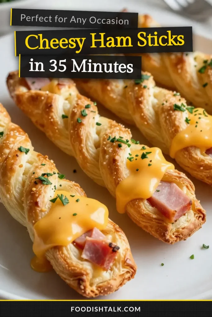 Looking for a delicious twist on snacks? Try these Cheesy Ham Sticks! Perfect as Puff Pastry Appetizers, they combine delightful flavors of ham and cheese into an easy puff pastry recipe that everyone will love. Crispy, golden, and packed with flavor, these Baked Cheese Sticks are ideal for parties or a quick bite. Don’t wait, save this recipe and impress your friends! #CheesyHamSticks #PuffPastryAppetizers #HamAndCheeseSnack #EasyPuffPastryRecipe
