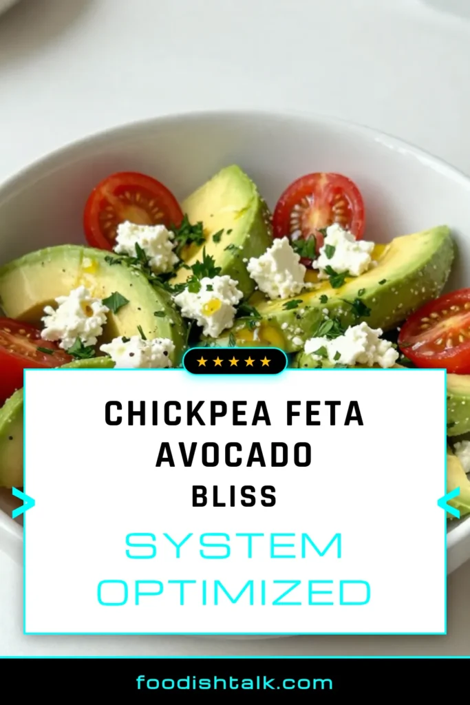 Looking for a delicious and healthy Mediterranean salad? Try this Chickpea Feta Avocado Salad, an easy chickpea recipe that combines protein-packed chickpeas, creamy avocado, and crumbled feta for a satisfying vegan salad with feta. Perfect for a light lunch or dinner, this chickpea salad recipe will delight your taste buds. Save this recipe for your next meal prep! #ChickpeaSalad #AvocadoFetaSalad #HealthySalad #EasyChickpeaRecipes