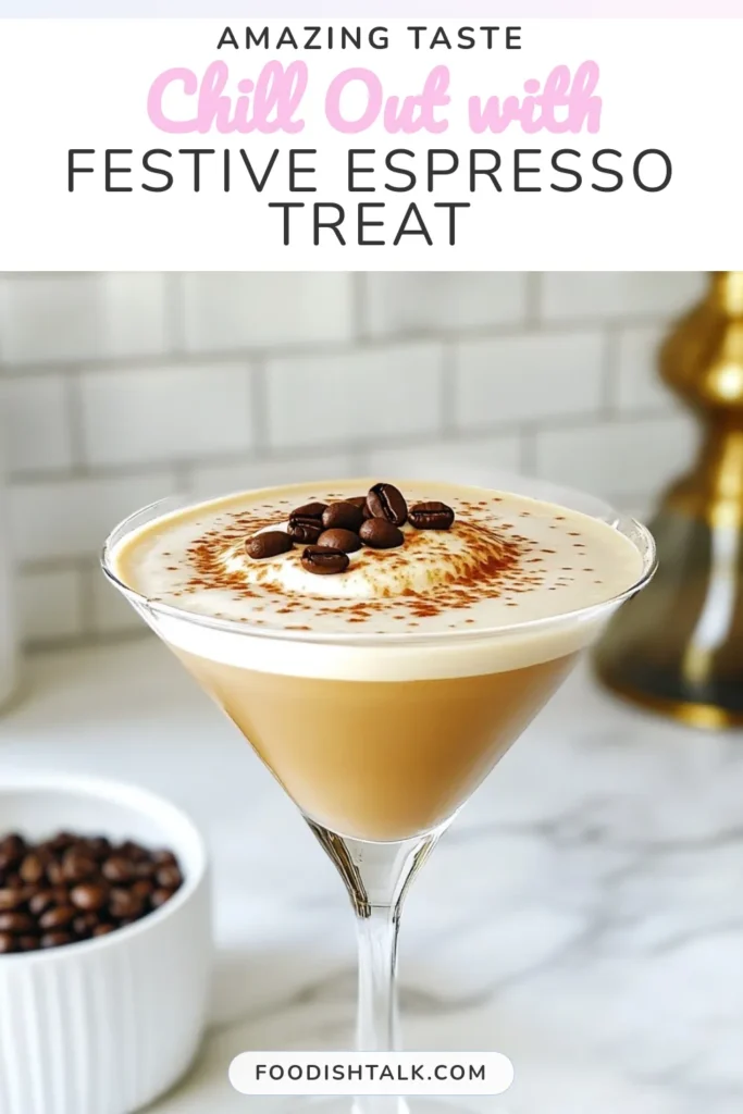 Indulge in a festive treat with this Holiday Baileys Espresso Martini, the ultimate festive espresso recipe perfect for your celebrations. This espresso cocktail combines rich flavors for a delightful non-dairy espresso drink that's both decadent and refreshing. Sweetened with maple syrup, this chocolate espresso beverage is sure to impress your guests. Try it today and elevate your holiday gatherings! #EspressoRecipe #Cocktail #HolidayDrinks #NonDairyDrink
