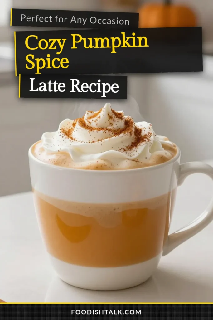 Warm up this fall with a delicious homemade pumpkin spice latte recipe! This cozy fall drink combines creamy milk, pumpkin puree, and strong coffee to create the ultimate pumpkin flavored coffee experience. Best of all, it's an easy pumpkin spice latte that you can whip up in just 10 minutes. Don't miss out on this seasonal treat—save this recipe for your fall cravings! #pumpkinspicelatte #homemadepumpkinlatte #cozyfalldrinks #pumpkinflavoredcoffee