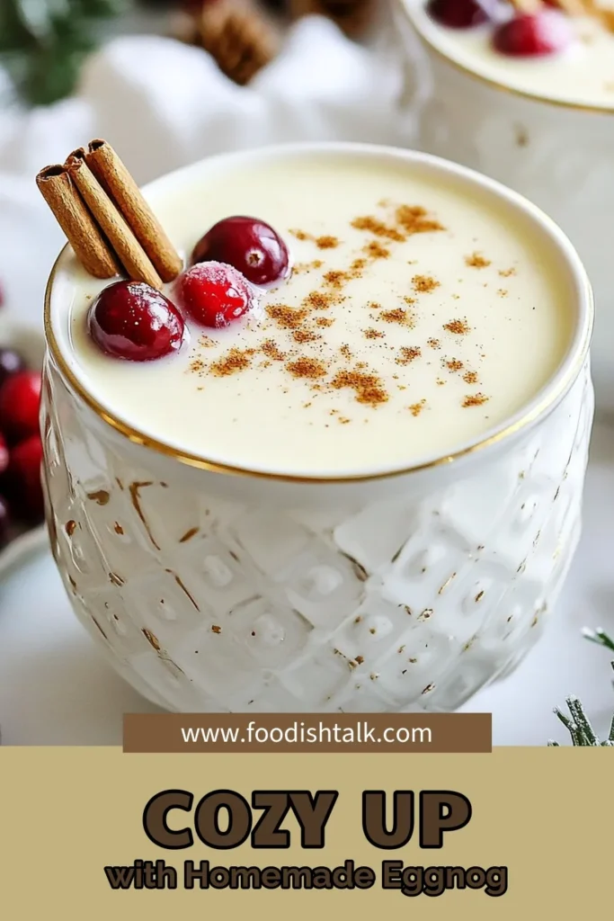 Warm up your holidays with this cozy cranberry eggnog recipe! Indulge in a homemade eggnog with cranberry that's perfect for festive gatherings. This easy eggnog recipe combines creamy milk, heavy cream, and tart cranberry juice for a delightful twist. Garnish with fresh cranberries and cinnamon for a stunning presentation. Perfect for holiday cranberry cocktails, make your celebrations unforgettable. Save this festive eggnog drink for your next gathering! #EggnogRecipe #CranberryCocktails #HolidayDrinks #FestiveRecipes