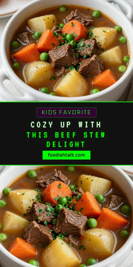 Warm up with this comforting crockpot beef stew recipe that delivers a hearty meal with tender beef, potatoes, and carrots. This easy beef stew recipe is perfect for busy days and slow cooker lovers. Follow the simple steps to create a flavorful beef stew with potatoes and carrots that your family will love. Discover how to make your favorite slow cooker beef stew today! Save for later! #BeefStew #CrockpotRecipes #ComfortFood #SlowCookerMeals