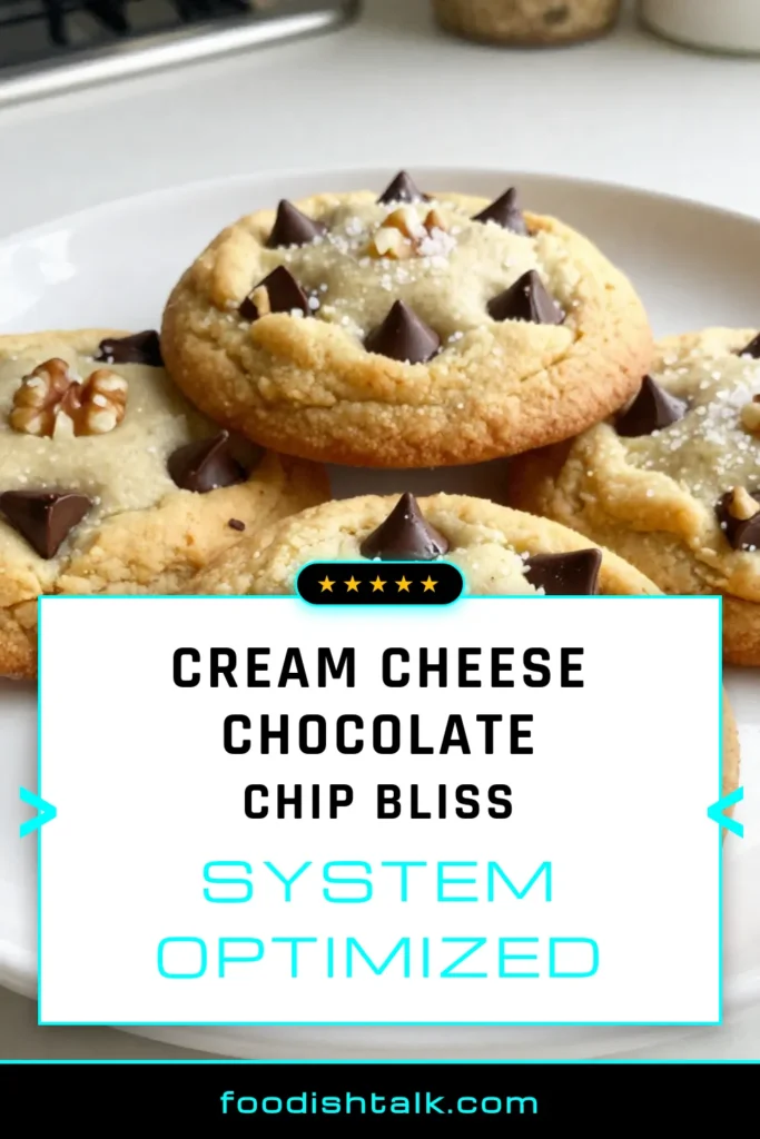 Indulge in these soft batch cookies with our homemade cream cheese chocolate chip cookies recipe! These chewy chocolate chip cookies are easy to make and packed with flavor. With cream cheese for extra softness and a perfect balance of sweetness, they’ll be a hit with family and friends. Bake a batch today and enjoy! Save this easy chocolate chip cookies recipe for your next baking adventure. #Cookies #Baking #Desserts #ChocolateChipCookies