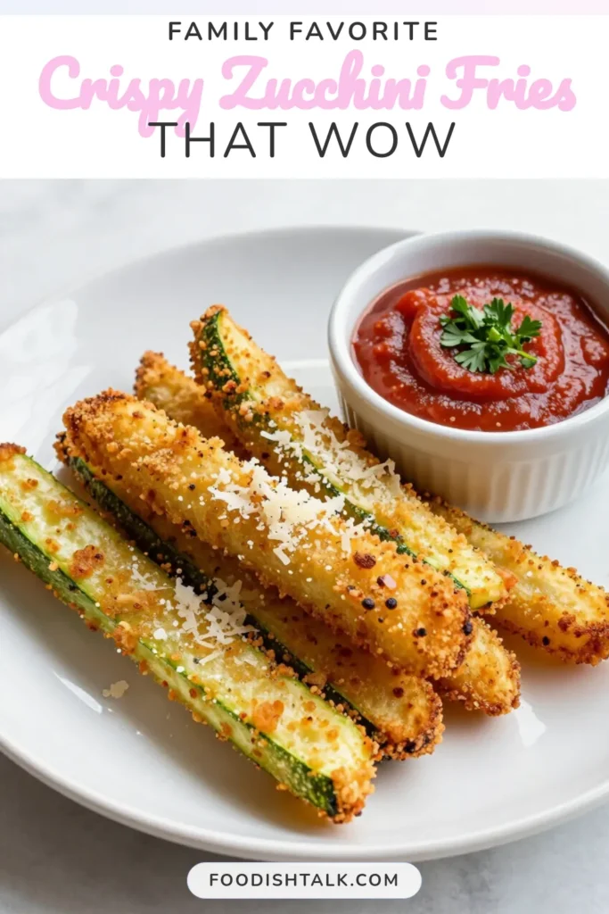 Indulge in these delicious air fryer zucchini fries for a guilt-free snack! This crispy zucchini fries recipe features a crunchy coating of panko breadcrumbs and Parmesan cheese that makes every bite delightful. Perfect for healthy air fryer snacks, this Parmesan zucchini fries dish is easy to prepare and packed with flavor. Try these panko breadcrumb zucchini fries today and elevate your snacking game! Save this recipe now! #AirFryerZucchiniFries #HealthySnacks #CrispyZucchiniFries #ParmesanZucchiniFries