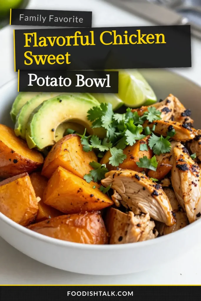 Discover the ultimate savory chicken sweet potato bowls recipe! This healthy chicken sweet potato recipe is not only delicious but also easy to make, featuring roasted sweet potato and chicken bowl that's perfect for meal prep. Transform your weeknights with this black bean corn chicken bowl that's packed with flavor. Try this easy chicken bowl recipe today and elevate your dinner game! Save and share! #HealthyRecipes #EasyMeals #ChickenBowls #MealPrepIdeas