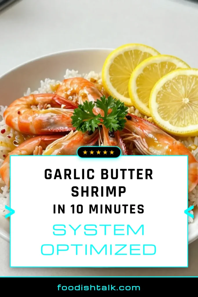 Savor the deliciousness of garlic butter shrimp with this quick shrimp recipe! Ready in just 10 minutes, this easy shrimp dinner features succulent shrimp sautéed in garlic and lemon for a burst of flavor. Perfect for a busy weeknight, this skillet shrimp recipe is versatile—serve it over rice or pasta. Don't miss out on this easy meal idea; save it now and impress your family! #GarlicButterShrimp #QuickShrimpRecipe #EasyShrimpDinner #SkilletShrimpRecipe