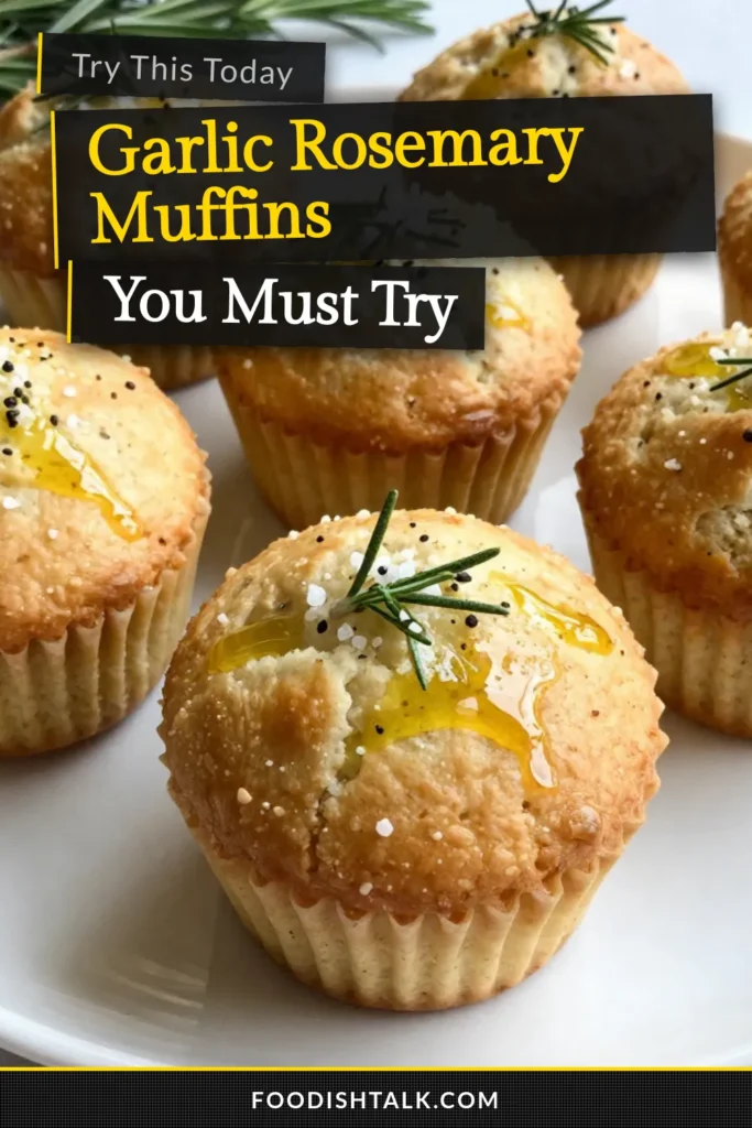 Discover the irresistible flavor of homemade garlic rosemary focaccia muffins with this easy focaccia muffin recipe! These fluffy focaccia muffins are perfect as a savory snack or an accompaniment to your favorite meal. Enjoy the delightful combination of garlic and rosemary in every bite. Best of all, they’re simple to make! Save this recipe for your next baking adventure. #focaccia #muffins #savorysnacks #homemadebaking