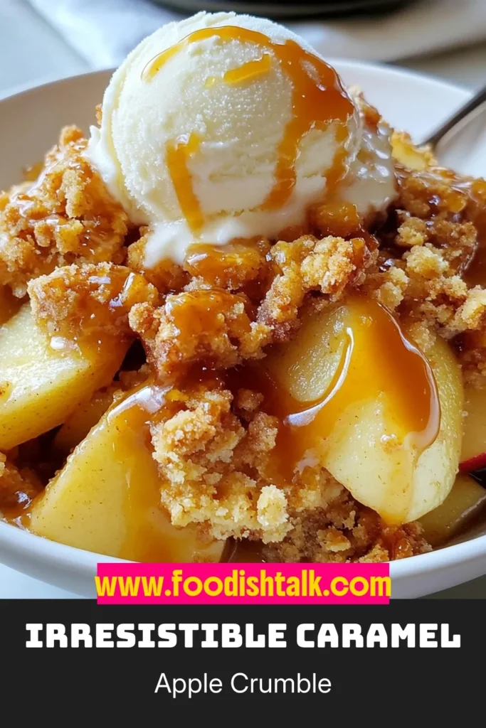 Indulge in this delicious caramel apple crumble recipe that's sure to impress! This easy apple dessert combines tender apples with a crunchy topping and a drizzle of homemade caramel sauce. Perfect for any occasion, this baked apple crumble is the ultimate apple crisp with caramel experience. Ready in just 55 minutes, serve it warm with vanilla ice cream for a sweet treat. Save this recipe for your next gathering! #CaramelAppleCrumble #EasyAppleDessert #BakedAppleCrumble #AppleCrispWithCaramel