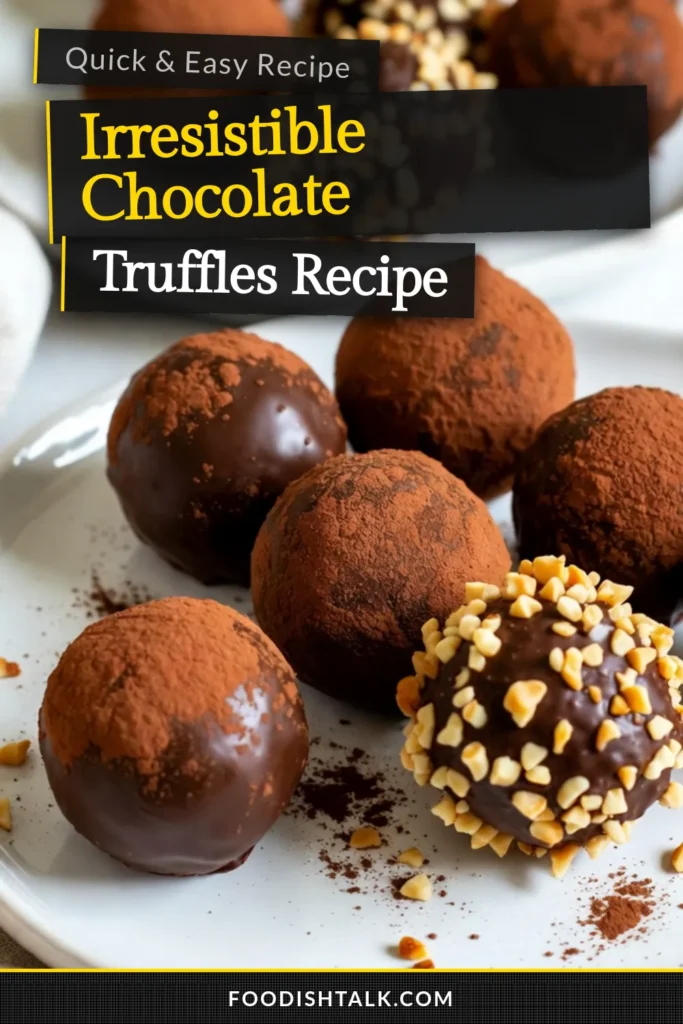 Indulge in the rich delight of homemade chocolate truffles with this easy truffle recipe using condensed milk! Our decadent chocolate truffles recipe combines semi-sweet chocolate chips and cocoa powder to create irresistible cocoa powder truffles. Perfect for parties or a sweet treat at home, these condensed milk desserts will impress everyone. Try this delightful recipe today and elevate your dessert game! #ChocolateTruffles #CondensedMilkDesserts #EasyTruffleRecipe #CocoaPowderTruffles