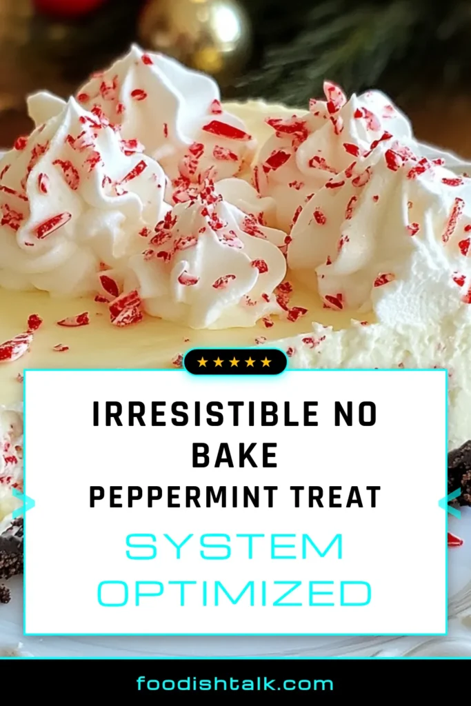 Indulge in this delightful no-bake peppermint cheesecake that's perfect for the holidays! With a rich chocolate cookie crust and a creamy peppermint filling, this easy cheesecake dessert is a must-try. Impress your guests with this peppermint cheesecake recipe that combines smooth cream cheese and crushed candy canes. Treat yourself to this irresistible holiday dessert recipe today! Save this recipe for your next celebration! #NoBakeDessert #PeppermintCheesecake #HolidayTreats #EasyDesserts