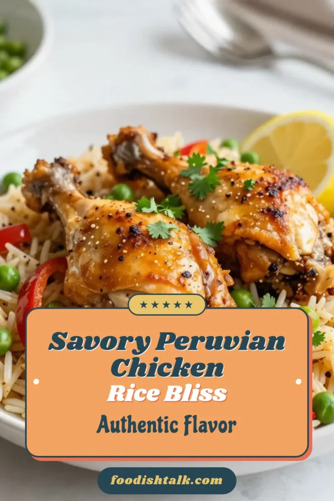 Discover the ultimate Peruvian chicken recipe with this easy chicken thighs recipe that brings the vibrant flavors of Latin American cuisine to your table. This chicken and rice dish featuring aromatic jasmine rice is perfect for a family meal. Delight in tender chicken thighs, colorful veggies, and spices for a harmonious taste. Try this recipe today and elevate your dinner game! #PeruvianChicken #ChickenAndRice #EasyRecipes #LatinCuisine