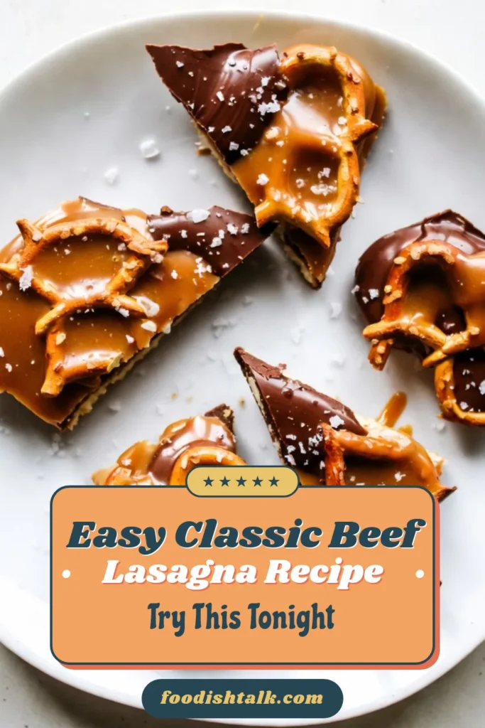 Indulge in this irresistible homemade candy bark with our easy salted caramel pretzel bark recipe! This sweet and salty dessert combines crunchy pretzel sticks, rich caramel, and creamy chocolate, creating the ultimate chocolate pretzel snacks. Perfect for sharing or enjoying solo, this easy caramel recipe will impress everyone. Don’t miss out—save this recipe for your next treat creation! #CaramelPretzelBark #SweetAndSaltyDessert #ChocolatePretzelSnacks #EasyCaramelRecipes