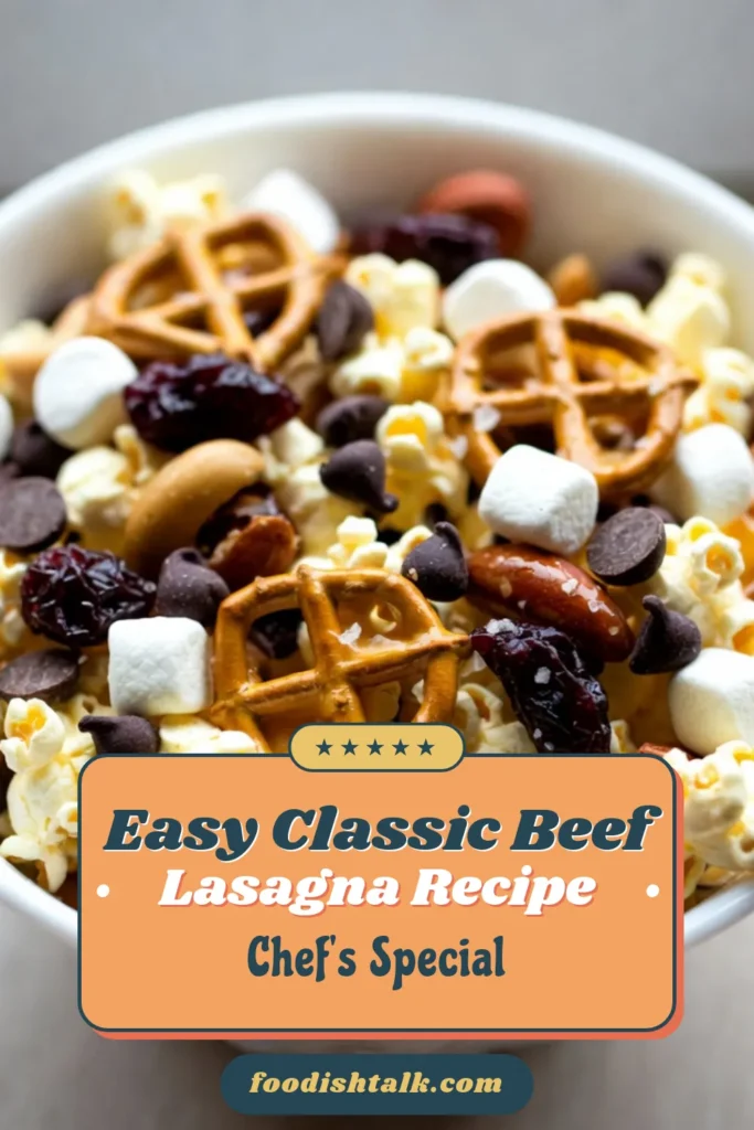 Indulge in this deliciously versatile Sweet and Salty Snack Mix, perfect for any occasion! This easy trash snack recipe combines pretzel twists, popcorn, mixed nuts, and chocolate for a mouthwatering treat. Ideal for movie nights or gatherings, this homemade snack mix is sure to impress. Discover the joy of popcorn pretzel mix and chocolate nut trail mix today! Try it now and save for later! #SnackMix #SweetAndSalty #EasyRecipes #HomemadeSnacks