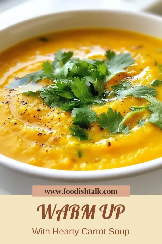 Enjoy a comforting bowl of carrot lentil soup that's packed with flavor and nutrition! This healthy soup recipe is perfect for anyone looking for easy lentil recipes or hearty vegetable soup options. Made with red lentils and fresh carrots, this vegetarian lentil soup is sure to warm your soul. Try it today and discover how simple it is to create a delicious, nourishing meal. Save this recipe for later! #CarrotLentilSoup #HealthySoupRecipes #VegetarianLentilSoup #EasyLentilRecipes