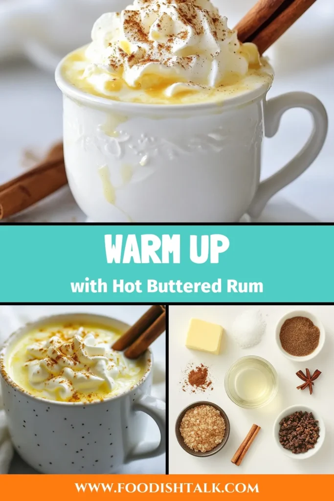 Warm up your holidays with this easy hot buttered rum recipe! Perfect for cozy gatherings, enjoy spiced rum cocktails that bring joy to every sip. In just 10 minutes, create this delightful warm alcoholic beverage with rich flavors, cinnamon, and a hint of nutmeg. Ideal for chilly nights, this hot buttered rum is a must-try! Click to discover how to make your own! #HotButteredRum #CozyHolidayDrinks #WarmAlcoholicBeverages #SpicedRumCocktails