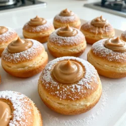 To make these tasty doughnuts, gather these key items: - 1 cup all-purpose flour - 1/2 cup brown sugar - 1 tsp baking powder - 1/2 tsp baking soda - 1/2 tsp ground cinnamon - 1/4 tsp ground nutmeg - 1/4 tsp salt - 1/2 cup buttermilk (or milk + 1/2 tsp vinegar) - 1/4 cup unsweetened applesauce - 1 large egg - 1 tsp vanilla extract - 1/4 cup creamy speculoos spread (for filling) - Powdered sugar (for dusting) These ingredients create a rich, flavorful doughnut. The speculoos spread adds a unique taste that shines through. You can get creative with toppings and fillings. Here are some ideas: - Chocolate glaze for a sweet finish - Crushed cookies for added crunch - Whipped cream for a light touch - Fresh fruit for a burst of flavor These additions can take your doughnuts to the next level. Try mixing and matching to find your favorite! If you need to swap out ingredients, here are some easy options: - Use whole wheat flour for a healthier base. - Maple syrup can replace brown sugar for a different sweetness. - Yogurt can work instead of buttermilk. - Applesauce can be swapped with mashed bananas. These substitutions keep the doughnuts tasty while catering to your needs! {{ingredient_image_1}} First, heat your oven to 350°F (175°C). This step warms the oven and makes the doughnuts rise well. Next, take your doughnut pan and lightly spray it with cooking spray. This helps the doughnuts come out easily after baking. In a large bowl, add the dry ingredients. Combine 1 cup of all-purpose flour, 1/2 cup of brown sugar, 1 tsp of baking powder, 1/2 tsp of baking soda, 1/2 tsp of ground cinnamon, 1/4 tsp of ground nutmeg, and 1/4 tsp of salt. Whisk them together until they are well mixed. This mix gives your doughnuts a nice flavor. Now, in another bowl, gather your wet ingredients. You need 1/2 cup of buttermilk, 1/4 cup of unsweetened applesauce, 1 large egg, and 1 tsp of vanilla extract. Mix these until smooth. This mix adds moisture and richness to the doughnuts. Pour the wet mix into the dry mix. Stir gently until just combined. Be careful not to overmix; this keeps the doughnuts light and fluffy. Next, grab a piping bag or a plastic bag with one corner cut off. Fill it with the batter. Pipe the batter halfway into each doughnut cavity. Now, add a dollop of speculoos spread right in the center. Top with more batter, filling each cavity about 3/4 full. Place the filled pan in the oven. Bake for 12-15 minutes. To check if they are done, insert a toothpick into a doughnut; it should come out clean. Once baked, let the doughnuts cool in the pan for 5 minutes. Then, transfer them to a wire rack to cool completely. After they cool, dust them with powdered sugar before enjoying! To keep your doughnuts moist, use buttermilk. Buttermilk adds richness and flavor. If you don’t have buttermilk, mix regular milk with vinegar. This swap works well. Another tip is to add unsweetened applesauce. It brings extra moisture without making the doughnuts heavy. For the best texture, don’t overmix the batter. Mix until just combined. If you stir too much, the doughnuts become tough. Use a piping bag to fill the doughnut pan. This method helps you control the amount of batter. It also keeps the doughnuts light and airy. When filling your doughnuts, make sure to add the speculoos spread in the center. Fill the pan halfway, add the spread, and cover it with more batter. This way, each doughnut has a tasty surprise inside. Fill each cavity about three-quarters full to avoid overflow. Pro Tips Use Fresh Spices: Ensure your ground spices like cinnamon and nutmeg are fresh for the best flavor in your doughnuts. Check Doneness: To avoid overbaking, check the doughnuts a minute or two before the suggested time by inserting a toothpick. Cooling Rack is Key: Transfer the doughnuts to a wire rack to cool completely, which prevents them from becoming soggy. Experiment with Fillings: Try different fillings like chocolate or peanut butter for a unique twist on this recipe. {{image_2}} You can make baked speculoos doughnuts even more fun by trying different fillings. Instead of creamy speculoos spread, use: - Nut butter (like almond or peanut) - Chocolate ganache - Fruit jam (like raspberry or strawberry) - Cream cheese frosting Just add a spoonful of your chosen filling into the doughnut before baking. This twist adds new flavors and textures. Experimenting can help you find your favorite! If you want a healthier doughnut, you can make some easy swaps. Try these ideas: - Use whole wheat flour instead of all-purpose flour. - Replace brown sugar with coconut sugar or honey. - Substitute the buttermilk with almond milk or oat milk. - Add more applesauce to reduce sugar and fat. These changes keep your doughnuts tasty while making them a bit healthier. You still get to enjoy that warm, spiced flavor! To elevate your speculoos doughnuts, think about adding spices and extracts. Some ideas are: - A pinch of ground ginger for extra warmth. - A dash of allspice for depth. - A splash of maple extract for sweetness. Adding these flavors can make your doughnuts even more special. Each spice brings its own taste, turning a simple treat into a gourmet delight. Don’t be afraid to mix and match! To keep your baked Speculoos doughnuts fresh, store them in an airtight container. This helps keep them moist. You can keep them at room temperature for up to three days. If you want them to last longer, consider refrigerating them. Just be aware that refrigeration may change their texture slightly. You can freeze your doughnuts to enjoy later. First, let them cool completely. Then, wrap each doughnut in plastic wrap. Place them in a freezer bag or container. Label the bag with the date. They can stay fresh in the freezer for up to three months. When you are ready to eat them, just thaw them at room temperature. To enjoy your doughnuts warm, you can reheat them in the oven or microwave. For the oven, preheat it to 350°F (175°C). Place the doughnuts on a baking sheet for about five minutes. If you use the microwave, warm them for about 10 to 15 seconds. This keeps them soft and tasty. Dust with powdered sugar again if you like! Speculoos flavor comes from a spiced cookie. This cookie has a rich taste of cinnamon, nutmeg, and brown sugar. It’s sweet and warm, making it perfect for desserts. The flavor adds a unique twist to baked goods, like our doughnuts. Yes, you can make these doughnuts gluten-free. Just swap the all-purpose flour for a gluten-free blend. Make sure your blend works for baked goods. This way, you can enjoy doughnuts without gluten. You can tell the doughnuts are done when a toothpick comes out clean. Insert the toothpick into the center of a doughnut. If it comes out dry, they are ready. Also, the doughnuts should feel firm but springy when touched. Yes, you can use other types of milk. If you don’t have buttermilk, mix regular milk with vinegar. Use 1/2 cup of milk and add 1/2 teaspoon of vinegar. Let it sit for a few minutes before using it in the recipe. You can prepare the batter ahead of time. Just mix the dry and wet ingredients as stated. Store the batter in the fridge for up to 24 hours. When ready, fill your doughnut pan and bake as directed. This saves time on busy days! Baked Speculoos doughnuts combine simple ingredients and fun techniques. You learned how to mix and bake these tasty treats. We covered tips for moisture and texture, plus exciting filling options. Remember, you can even freeze and reheat doughnuts for later. Enjoy making your unique flavor variations! With these steps and ideas, you’ll bake perfect doughnuts every time.