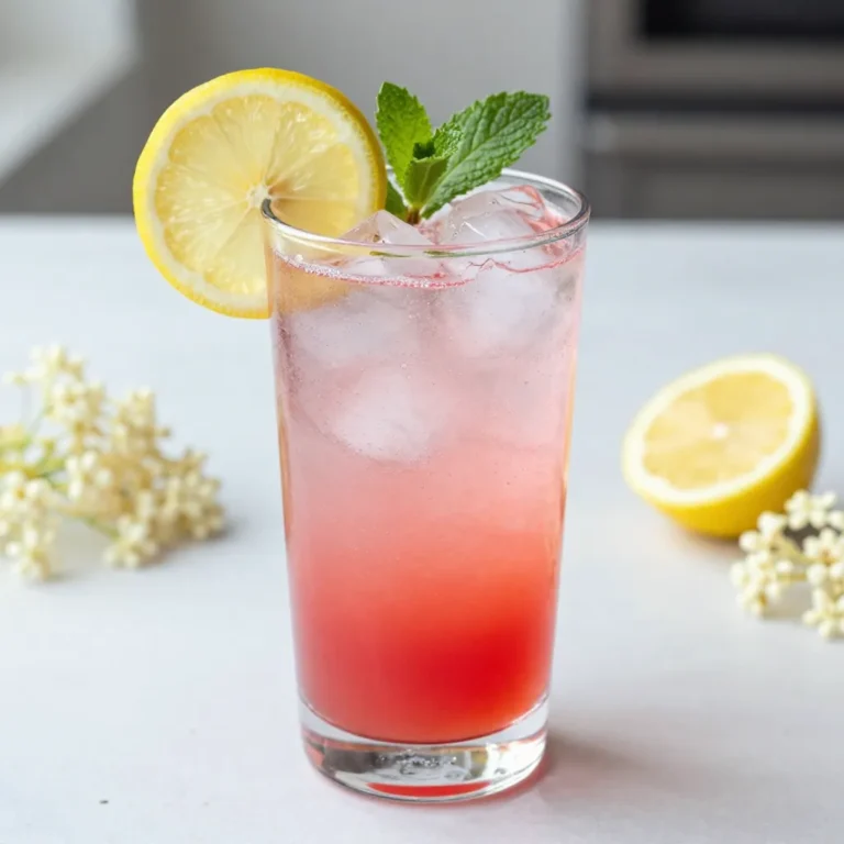 - 1 cup elderflower syrup - 1 cup cranberry juice - 2 cups sparkling water - 1 tablespoon freshly squeezed lemon juice - Fresh mint leaves - Ice cubes - Lemon slices The main star here is elderflower syrup. It adds a sweet and floral touch. Cranberry juice gives a tart balance. The sparkling water adds fizz and freshness. Fresh lemon juice brightens the drink. Mint leaves make a lovely garnish. Ice cubes chill your cocktail. Lemon slices add a pop of color. - Best elderflower syrups: Look for St. Germain or Monin. They offer great flavor. - Quality gin options: Try Tanqueray or Bombay Sapphire for a smooth taste. - Top cranberry juice brands: Ocean Spray and R.W. Knudsen are reliable choices. They use real fruit. Using these brands can enhance your drink. Each ingredient plays a vital role in flavor. Choose wisely for a refreshing delight! {{ingredient_image_1}} - Mixing the base ingredients Start by grabbing a large pitcher. Add 1 cup of elderflower syrup, 1 cup of cranberry juice, and 1 tablespoon of freshly squeezed lemon juice. Use a spoon to stir well. Make sure all the ingredients blend nicely. - Filling glasses with ice Take your serving glasses. Fill each one with ice cubes. The ice keeps your drink cold and refreshing. - Pouring the mixture Now, pour the elderflower and cranberry mix into each glass. Fill them about two-thirds full. This gives you room for the sparkling water. - Topping with sparkling water Next, take your sparkling water. Top off each glass with it. Give the drink a gentle stir to mix everything together. - Garnishing your cocktail Finally, add fresh mint leaves to each glass. Place a lemon slice on the rim for a nice touch. Your Elderflower Winter Gin Cocktail is ready to enjoy! - High-quality images of each step [Insert high-quality images here for each step.] - Video tutorial link (if applicable) [Insert link to a video tutorial if available.] To get the best flavor balance, mix elderflower syrup with cranberry juice. The tartness of cranberry juice offsets the sweetness of the elderflower. Use fresh lemon juice to add a bright note. If you need a balance, add more lemon juice for tartness or syrup for sweetness. If you run out of elderflower syrup, you can use honey or agave syrup. Both will add a sweet touch, but they lack the floral notes. Try to find a good elderflower syrup that tastes fresh and not overly sweet. Look for brands that use real elderflowers. Use tall glasses for serving your cocktail. The tall shape shows off the layers and colors. You can also use fun holiday-themed glasses for a festive touch. Pair your drink with winter snacks like spiced nuts or cheese platters. These snacks enhance the drink's flavors. For a fun evening, create a themed cocktail night. Invite friends to bring their favorite winter drinks. Set up a cozy space with soft lights and warm blankets. This makes for a memorable evening filled with laughter and tasty drinks. Pro Tips Chill Your Ingredients: For an extra refreshing mocktail, chill the sparkling water, cranberry juice, and elderflower syrup in the refrigerator beforehand. Fresh Mint Alternative: If fresh mint is unavailable, consider using a few drops of mint extract or a mint-flavored syrup to add a minty flavor to your mocktail. Customize Your Garnish: Feel free to experiment with different garnishes such as basil leaves or edible flowers for a unique twist on presentation. Adjust Sweetness: If you prefer a less sweet mocktail, reduce the amount of elderflower syrup or add more lemon juice to balance the flavors. {{image_2}} You can create fun variations of the Elderflower Winter Gin Cocktail. Here are some ideas: - Elderflower and gin fusion: Combine elderflower syrup with a smooth gin. Use a ratio of 1 part gin to 2 parts elderflower syrup. This blend highlights the floral notes and gives a rich taste. - Non-alcoholic alternatives: For a mocktail version, skip the gin. Just mix elderflower syrup with cranberry juice and sparkling water. This drink stays tasty and refreshing, perfect for all ages. - Seasonal fruit variations: Try adding seasonal fruits like pomegranate seeds. Pomegranate adds a pop of color and tartness. Toss in a few berries or slices of citrus for extra flavor. You can enhance flavors to make your cocktail stand out. - Infusing herbs or spices: Experiment with fresh herbs like basil or rosemary. Just add a sprig when mixing your drink. This gives a fresh, unique twist to the classic flavor. - Adding bitters for complexity: A few dashes of aromatic bitters can deepen the taste. Bitters enhance the sweetness and balance the flavors well. Just be careful; a little goes a long way! To store the cocktail mixture, keep it in the fridge. Use an airtight container. This will help keep it fresh for a few days. If you have leftover sparkling water, store it separately. The bubbles might fade if mixed too long. Keep any extra mint leaves in a damp paper towel. This helps them stay green and fresh. I recommend glass jars or pitchers for storage. They are easy to clean and do not affect flavor. Plastic containers can work too, but glass is better. You can keep the mixture for up to three days in the fridge. After that, its taste might change. Always check for freshness before using any stored mix. Can I make this cocktail ahead of time? Yes, you can. Mix the elderflower syrup, cranberry juice, and lemon juice in advance. Store it in the fridge. Keep the sparkling water separate until serving. This keeps the drink fizzy. What can I substitute for elderflower syrup? If you can’t find elderflower syrup, try using honey or agave syrup. You can also mix simple syrup with a splash of lemon. This gives a sweet and tangy flavor. Is there a non-alcoholic version of this cocktail? Absolutely! You can skip the gin and use more sparkling water. This will make a delightful mocktail. The elderflower syrup and cranberry juice still add great taste. Where to find elderflower liqueur? You can find elderflower liqueur at most liquor stores. Check the liqueur aisle, or ask the staff for help. Online shops also carry it for easy ordering. Popular variations of gin cocktails for winter? Winter gin cocktails often mix spices like cinnamon or cardamom. You can also add fruits like pear or apple. These add warmth and a cozy feel. How does elderflower enhance a cocktail's flavor? Elderflower has a light and floral taste. It adds brightness to drinks. This helps balance the tartness of cranberry juice. It's perfect for a refreshing winter cocktail. This blog post shares how to make a delicious elderflower cocktail. We covered the key ingredients like elderflower syrup and cranberry juice. I shared step-by-step instructions for preparation and serving tips. You can also explore variations and storage information. Try different flavors and enjoy this fun drink with friends. With the right mix, you’ll impress everyone at your next gathering. Keep experimenting, and find your favorite twist on this cocktail!