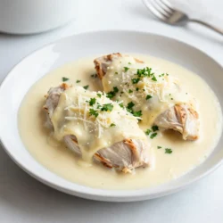 For this simple dish, you will need: - 4 chicken breasts - 1 can (10.5 oz) cream of chicken soup - 1 packet (1 oz) ranch seasoning mix - 1 cup of low-sodium chicken broth - 1 cup mozzarella cheese, shredded - 1/2 cup parmesan cheese, grated - 1 cup mushrooms, sliced (optional) - 1/2 teaspoon garlic powder - Salt and pepper to taste - Fresh parsley, chopped (for garnish) When picking chicken breasts, look for these signs: - Choose fresh, pink meat with no dark spots. - Avoid any chicken that looks slimy or smells bad. - Buy from trusted stores or farmers for better quality. - If possible, go for organic or free-range chicken. These choices can enhance the flavor and health benefits of your meal. Adding mushrooms can boost the taste of Crockpot Angel Chicken. Here are some ideas: - Sliced mushrooms add earthiness and texture. - You can also try bell peppers for sweetness. - Spinach or kale can add color and nutrients. Feel free to mix in your favorite veggies. Each addition changes the dish and makes it yours! {{ingredient_image_1}} Start by grabbing a mixing bowl. Add one can of cream of chicken soup. Next, pour in one packet of ranch seasoning mix. Then, add one cup of low-sodium chicken broth. Sprinkle in half a teaspoon of garlic powder, salt, and pepper to taste. Mix everything well until smooth and creamy. This mixture gives the chicken a rich flavor. Now, spray your crockpot with non-stick cooking spray. Place four chicken breasts in a single layer at the bottom. If you want more flavor, add sliced mushrooms on top of the chicken. Pour the soup mixture over the chicken. Make sure each piece is well covered. This will keep the chicken moist and tasty while cooking. Cover your crockpot and choose your cooking time. If you are in a hurry, cook on high for 3 to 4 hours. For a more tender chicken, cook on low for 6 to 7 hours. The chicken is done when it is tender and fully cooked. About 30 minutes before serving, sprinkle mozzarella and parmesan cheese on top. Cover again to melt the cheese. This adds a delicious cheesy layer to your dish. To keep chicken juicy, start with good chicken breasts. Use fresh, high-quality meat. Coat the chicken in the soup mixture well. This adds flavor and moisture. Cook on low heat, as it cooks slowly. This helps the chicken stay tender. If you can, check the internal temperature. It should reach 165 degrees Fahrenheit. The chicken will be perfect when done. Crockpot Angel Chicken pairs well with many sides. I love serving it with rice. The rice soaks up the tasty sauce. Pasta is another great option. It adds a nice texture to the meal. For a lighter choice, steamed veggies work well. They offer a fresh crunch with each bite. You can also try crusty bread for dipping. Presentation makes your meal shine. Serve the chicken on a large platter. Drizzle some sauce over the top. Sprinkle extra parsley for a pop of color. This adds a fresh touch and looks great. You can also serve it with a side of veggies. This adds color and balance to the plate. Make sure to use nice plates to impress your guests. Pro Tips Use Bone-In Chicken: For even more flavor, consider using bone-in chicken breasts instead of boneless. The bones will add richness to the sauce as it cooks. Add Vegetables: Feel free to add other vegetables such as bell peppers or spinach to the crockpot for extra nutrition and flavor. Adjust Seasoning: Taste the sauce before serving and adjust the seasoning if needed. A pinch of red pepper flakes can add a nice kick! Leftover Storage: Store any leftovers in an airtight container in the fridge for up to 3 days. This dish also freezes well—just reheat thoroughly before serving. {{image_2}} You can easily boost the nutrition of Crockpot Angel Chicken by adding veggies. A few great choices are: - Carrots: Slice them thin for quick cooking. - Bell Peppers: Any color adds a sweet crunch. - Zucchini: Cut into rounds, it cooks well and tastes great. - Spinach: Add it near the end for a fresh touch. Adding vegetables not only makes the dish colorful but also packs in more flavor. Switching up the ranch seasoning mix can give your dish a new twist. Try these options: - Italian Seasoning: This gives a herby taste. - Taco Seasoning: For a fun, zesty kick. - Garlic and Herb Blend: Great for a rich and savory flavor. Experimenting with different blends helps keep meals exciting and fresh. If you're looking for a low-carb or keto option, there are simple swaps. Here’s what to do: - Use cauliflower rice: Instead of regular rice, this keeps carbs low. - Skip the cheese: Or use a lower-calorie cheese option. - Add more non-starchy veggies: Like broccoli or green beans. These changes keep the dish tasty while sticking to your dietary goals. To keep your Crockpot Angel Chicken fresh, let it cool first. Store it in an airtight container. Make sure to separate the chicken from the sauce if you wish. This helps keep the chicken juicy. You can also freeze it if you want to save it for later. Crockpot Angel Chicken lasts about 3 to 4 days in the fridge. If you have leftovers, enjoy them within this time frame. After that, the flavor and texture may change. It’s always best to check for any signs of spoilage. To reheat, place the chicken in a microwave-safe dish. Cover it with a lid or plastic wrap to keep moisture in. Heat it on medium power for 2 to 3 minutes. Stir halfway through to heat evenly. If using an oven, preheat to 350°F. Bake for about 15-20 minutes until hot. Enjoy your meal just as it was made! Yes, you can use frozen chicken breasts. Just increase the cooking time. When using frozen chicken, cook on high for 4-5 hours or on low for 8-9 hours. Check the internal temperature to be sure it reaches 165°F. This way, the chicken stays safe to eat and turns out tender. If you need a substitute, try using cream of mushroom soup or a homemade mix. You can blend milk with flour and seasonings to create a creamy base. This works well and adds a nice flavor. You can also use sour cream or Greek yogurt for a tangy twist. The chicken is fully cooked when it reaches an internal temperature of 165°F. You can check this using a meat thermometer. The juices should run clear, not pink. If you don't have a thermometer, cut into the chicken. If it looks white and tender, it’s done and ready to enjoy! In this article, we explored how to make Crockpot Angel Chicken, focusing on key ingredients, step-by-step instructions, and helpful tips. I highlighted the best chicken selection, cooking times, and creative variations. You can enhance flavor with optional ingredients or sides while ensuring your dish looks great. Store leftovers properly to enjoy this meal later. With these insights, you can create a tasty, easy dish that your family will love. Enjoy cooking and let your creativity shine in the kitchen!