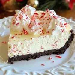 To make this delicious no-bake peppermint cheesecake, gather these essential ingredients: - 1 ½ cups chocolate cookie crumbs - ½ cup unsalted butter, melted - 2 cups cream cheese, softened - 1 cup powdered sugar - 1 teaspoon vanilla extract - 1 cup heavy whipping cream - 1 teaspoon peppermint extract - ½ cup crushed peppermint candies (or candy canes) These ingredients are key for a rich and creamy cheesecake with a refreshing minty twist. You can make your cheesecake even prettier and tastier with these optional garnishes: - Whipped cream for topping - Additional crushed peppermint candies for garnish These add a festive touch and extra flavor to your dessert. If you need to adjust the recipe, here are some smart ingredient swaps: - Use graham cracker crumbs instead of chocolate cookie crumbs for a different crust. - Swap cream cheese with mascarpone for a lighter texture. - If you don’t have peppermint extract, use vanilla extract instead for a different flavor. These substitutions can help you customize the cheesecake to your taste. {{ingredient_image_1}} To start, grab a medium bowl. Add the chocolate cookie crumbs and melted butter. Mix them well until they look like wet sand. This step is key for a tasty crust. Next, take a 9-inch springform pan. Press the cookie mixture firmly into the bottom. Make sure it is even and compact. This helps it hold together. Now, place the pan in the fridge while you make the filling. This sets the crust nicely. In a large mixing bowl, beat the softened cream cheese with an electric mixer. Keep mixing until it is smooth and creamy. Gradually add the powdered sugar and vanilla extract. Mix fully until it blends well. In another bowl, whip the heavy cream until it forms stiff peaks. This adds fluffiness to your cheesecake. Gently fold the whipped cream into the cream cheese mixture. Be careful to keep it light and airy. Finally, add the peppermint extract and crushed peppermint candies. Fold them in until they are evenly mixed. Take the cheesecake filling and pour it over the prepared crust. Use a spatula to smooth the top. Cover the pan with plastic wrap. Place it back in the fridge for at least 4 hours. For the best results, let it chill overnight. This allows the cheesecake to set firmly. When it’s ready, remove the cheesecake from the springform pan. Top it with whipped cream and sprinkle on some extra crushed peppermint candies. Enjoy your delightful no-bake peppermint cheesecake! Start with room-temperature cream cheese. Cold cream cheese clumps up and makes mixing hard. Beat it with an electric mixer until it’s smooth. This step is key for a creamy texture. Add the powdered sugar and vanilla slowly. Mix until there are no lumps left. A smooth mixture makes a better cheesecake. Whipped cream adds lightness to your cheesecake. To fold it in, use a spatula. Gently scoop from the bottom and fold over the top. Be careful not to stir too hard; this can deflate the cream. A gentle touch keeps the mixture airy and fluffy. The goal is a light and creamy filling. Letting your cheesecake set is crucial. After pouring the filling over the crust, cover it well. Place it in the fridge for at least four hours. Overnight is best for a firmer cheesecake. When ready to serve, check if it feels set. It should hold its shape but still be creamy. This balance makes each bite delightful. Pro Tips Chill the Bowl: For an extra fluffy whipped cream, chill your mixing bowl and beaters in the freezer for about 15 minutes before whipping the cream. Use Quality Ingredients: Opt for high-quality cream cheese and pure peppermint extract to enhance the flavor of your cheesecake. Crushing Peppermints: Place peppermint candies in a zip-top bag and crush them with a rolling pin for a uniform texture, making them easier to fold into the mixture. Overnight Set: For the best texture, allow the cheesecake to set overnight in the refrigerator. This will help develop its flavor and ensure it holds its shape when sliced. {{image_2}} You can change the flavor of this cheesecake easily. Try adding chocolate for a rich twist. Use chocolate cream cheese for a deep flavor. Vanilla is another great option, giving a smooth taste. Mix in different extracts like almond or coconut for a unique spin. Each choice will change the dessert but keep it creamy and fun. While chocolate cookie crumbs work well, you can try other crusts. A graham cracker crust gives a classic taste. To make it, crush graham crackers and mix with melted butter. You can also use crushed Oreos or even nuts for a gluten-free option. Each crust adds a new layer of flavor and texture. Toppings can make your cheesecake even better. Add whipped cream on top for a light touch. Sprinkle crushed peppermint candies for extra crunch and color. Drizzle chocolate or caramel sauce for a sweet finish. You can also mix in mini chocolate chips or use fruit like raspberries for a fresh burst. Each topping can change your cheesecake experience. Store your No-Bake Peppermint Cheesecake in the fridge. Cover it tightly with plastic wrap or foil. This helps keep it fresh and prevents it from absorbing other smells. You can also use an airtight container if you have one. If you want to freeze the cheesecake, slice it first. Wrap each slice in plastic wrap, then foil. This prevents freezer burn. Place the wrapped slices in a freezer-safe bag. You can freeze it for up to two months. The cheesecake lasts about five days in the fridge. After that, it may not taste as good. You do not need to reheat the cheesecake. Just let it thaw in the fridge overnight if frozen. Enjoy it cold for the best taste! Yes, you can make this cheesecake one day ahead. It needs time to chill and set. Making it in advance helps the flavors blend well. Just cover it tightly in the fridge. If you want a substitute, try mascarpone cheese. It has a similar texture and taste. You can also use Greek yogurt, but it will change the flavor slightly. This cheesecake can last about five days in the fridge. Make sure to keep it covered. If you notice any changes in smell or texture, it’s best to throw it away. Absolutely! You can switch peppermint extract for vanilla or almond extract. Each will give your cheesecake a unique taste. Just keep the amount the same to maintain flavor balance. Check the cheesecake after four hours in the fridge. It should be firm to the touch. If it still feels soft, let it chill longer. It is best to leave it overnight for perfect firmness. You learned how to make a no-bake peppermint cheesecake, from the crust to the filling. You saw tips for a smooth mixture and tasty variations. Remember, you can change flavors and toppings to suit your taste. Following the storage tips helps keep your cheesecake fresh. With these steps and ideas, you can make a delicious treat. Enjoy creating your own version of this fun dessert!