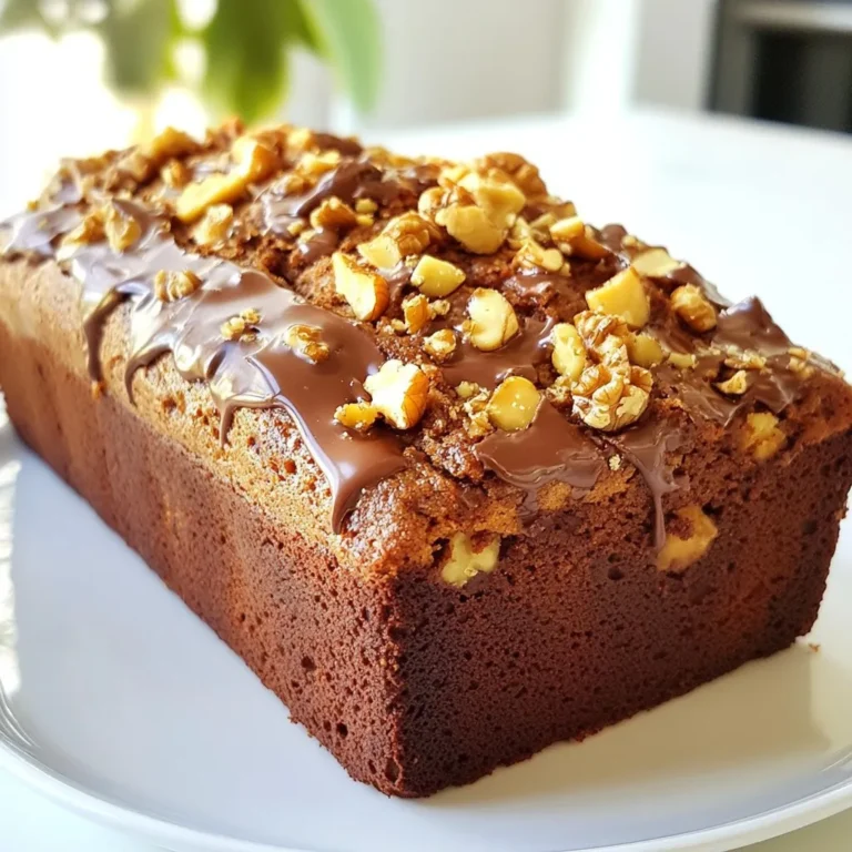 To make the best chocolate chip banana bread, gather these items: - 3 ripe bananas, mashed - 1/2 cup unsalted butter, softened - 1 cup brown sugar - 2 large eggs - 1 teaspoon vanilla extract - 1 teaspoon baking soda - 1/2 teaspoon salt - 1 1/2 cups all-purpose flour - 1 cup semi-sweet chocolate chips - 1/4 cup walnuts or pecans, chopped (optional) These ingredients create a moist and sweet bread. The ripe bananas give it a rich flavor, while the chocolate chips add a delightful touch. You can try these options to change up your banana bread: - 1/4 cup dried fruit, like raisins or cranberries - 1/2 teaspoon cinnamon for extra warmth - 1/2 cup shredded coconut for a tropical twist - Nut butters for added creaminess - Other nuts like hazelnuts or almonds Feel free to mix and match these options. They can add fun flavors and textures to your loaf. Each slice of chocolate chip banana bread has about: - Calories: 210 - Total Fat: 9g - Saturated Fat: 5g - Carbohydrates: 30g - Sugar: 14g - Protein: 3g This bread is a tasty treat, but enjoy it in moderation. You can feel good sharing it with friends and family! {{ingredient_image_1}} First, set your oven to 350°F (175°C). This heat is key for baking. While the oven warms up, grab a 9x5 inch loaf pan. Grease it well with butter or line it with parchment paper. This step helps the bread come out easily. In a large bowl, cream the softened butter and brown sugar together. Mix until it's light and fluffy. Next, add the mashed bananas and stir until combined. Now, add the eggs one at a time, mixing well after each. Then, stir in the vanilla extract for flavor. In another bowl, whisk the baking soda, salt, and flour. Gradually add this mix to the banana mixture. Stir gently until just combined. Don't overmix! Finally, fold in the chocolate chips and nuts, if using. Pour the batter into your prepared loaf pan. Smooth the top with a spatula to even it out. Place it in the preheated oven and bake for 60-70 minutes. Check if it's done by inserting a toothpick into the center. It should come out clean. After baking, let it cool in the pan for 10 minutes. Then, transfer it to a wire rack to cool completely. Enjoy your warm, tasty chocolate chip banana bread! Pick bananas that are mostly brown with a few yellow spots. These are the sweetest. Ripe bananas mash easily and add flavor to your bread. If your bananas are not ripe, you can speed up the process. Place them in a paper bag for a day. The bag traps the gas that helps them ripen faster. One mistake is overmixing the batter. This can make your bread tough. Mix just until the dry ingredients disappear. Another mistake is using cold eggs. Always use eggs at room temperature. This helps the batter mix better. Also, make sure your oven is at the right temperature before baking. An oven thermometer can help with this. You can add 1/4 cup of chopped nuts for crunch. Walnuts and pecans work well. Dried fruits like raisins or cranberries add sweetness. For a twist, try a teaspoon of cinnamon or nutmeg. You can also swap in different chocolate types, like dark or white chocolate. Each option gives a unique flavor to your banana bread. Pro Tips Use Overripe Bananas: The riper the bananas, the sweeter and more flavorful your bread will be. Look for bananas with brown spots for the best results. Don’t Overmix: When combining the wet and dry ingredients, mix just until incorporated. Overmixing can lead to a dense texture. Chocolate Chip Variations: Experiment with different types of chocolate chips like dark chocolate or white chocolate for a unique flavor twist. Storage Tips: Store the bread in an airtight container at room temperature for up to 3 days or freeze for longer storage. Just make sure it's well-wrapped! {{image_2}} You can make your banana bread even better! Try adding nuts or dried fruit. Chopped walnuts or pecans add a nice crunch. Dried cranberries or raisins give a sweet twist. Just fold these into the batter before baking. Want a gluten-free version? Use a gluten-free flour blend instead of all-purpose flour. Many brands work well in this recipe. Make sure to check the package for the right amount. This way, everyone can enjoy the bread! You can swap ingredients for a healthier bread. Instead of butter, try applesauce. It keeps the bread moist while cutting fat. You can also use honey or maple syrup instead of brown sugar for a natural sweetener. These changes make your treat a bit healthier without losing taste. Store your chocolate chip banana bread in an airtight container. Keep it at room temperature for up to four days. If you like it fresh, wrap it in plastic wrap first. This helps keep the moisture in and the bread soft. You can also use a bread box if you have one. To freeze your banana bread, let it cool completely first. Then, wrap it tightly in plastic wrap and foil. This keeps out air and prevents freezer burn. You can freeze it for up to three months. Label the wrap with the date, so you know when to use it. To reheat banana bread, slice it first. Place slices in a toaster or microwave. If you use a toaster, set it to medium heat. For the microwave, heat for about 15-20 seconds. Check to see if it’s warm enough. You can also wrap it in foil and heat it in the oven at 350°F for about 10 minutes. Enjoy it warm for the best taste! Yes, you can use frozen bananas. Just thaw them first. Frozen bananas work well since they are very ripe. They add great flavor and moisture to your bread. Make sure to drain any excess liquid after thawing to avoid a soggy batter. You can check if the bread is done by using a toothpick. Stick it into the center of the loaf. If it comes out clean, your bread is ready. The top should be golden brown and firm to the touch. If it’s still wet or gooey, bake it for a few more minutes. If you don’t have brown sugar, you can use white sugar. To make it sweeter, add a little molasses. For each cup of white sugar, add 1 tablespoon of molasses. This mixture gives a similar flavor to brown sugar. Yes, you can! Just divide the batter into smaller pans. Mini loaf pans usually bake faster, so check them after about 30-40 minutes. Use the toothpick method to test for doneness. This blog post covered everything you need to know about making chocolate chip banana bread. I shared key ingredients, step-by-step instructions, and helpful tips. You learned how to choose ripe bananas and avoid mistakes while baking. I also included tasty variations and smart storage tips. Banana bread is fun to make and easy to adapt. Now, you’re ready to bake your own delicious loaf for family and friends. Enjoy the process and savor the results!